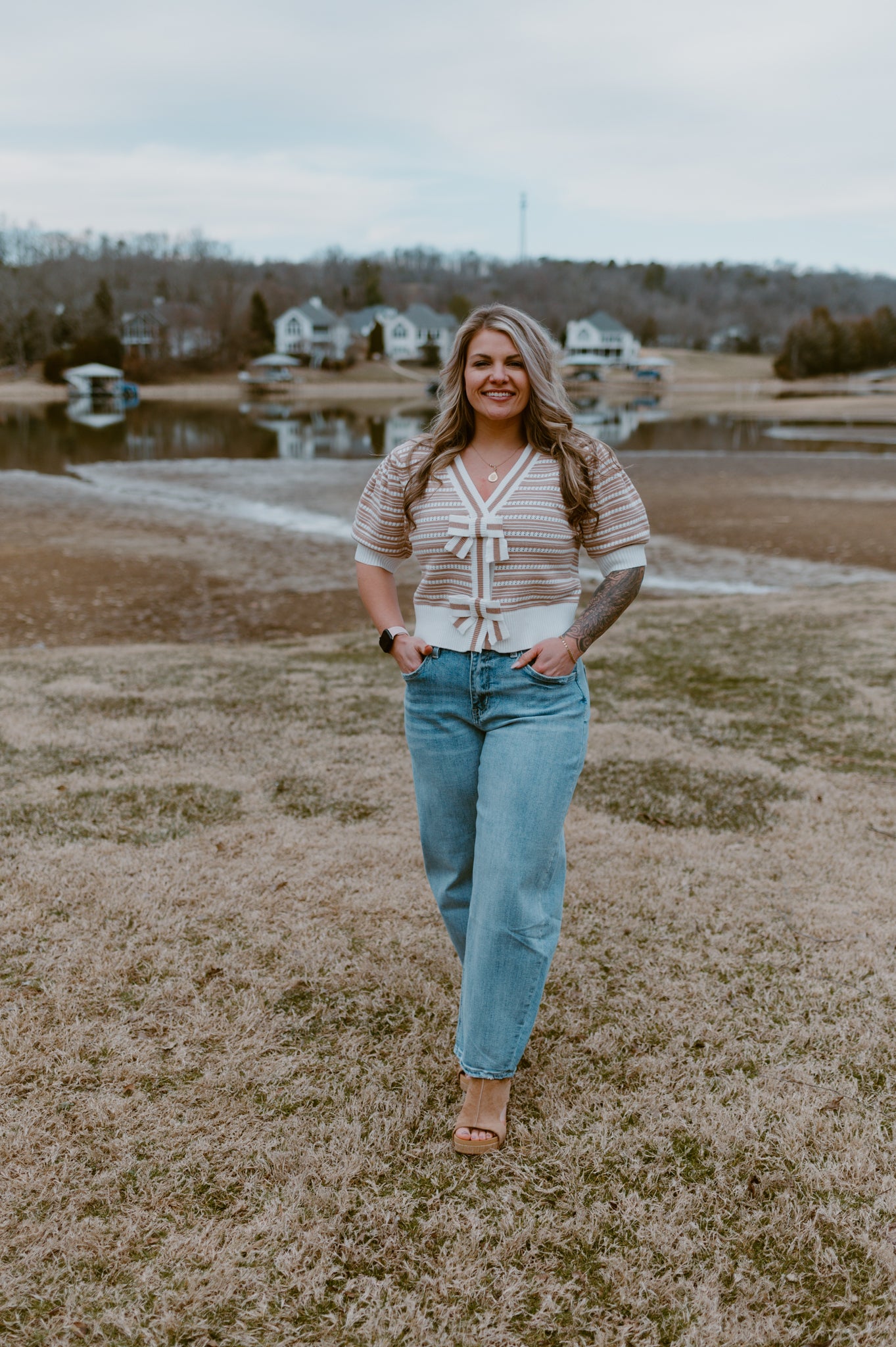 Parisian Bow Cropped Sweater