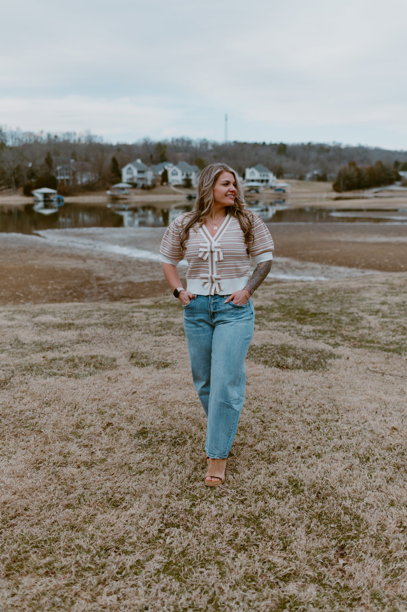Parisian Bow Cropped Sweater