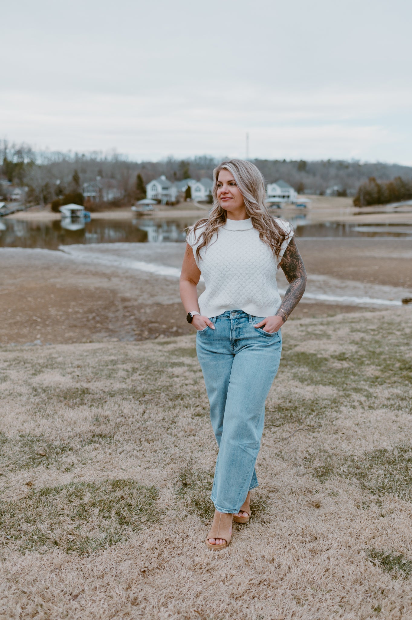 The Skylar Sleeveless Knit Sweater