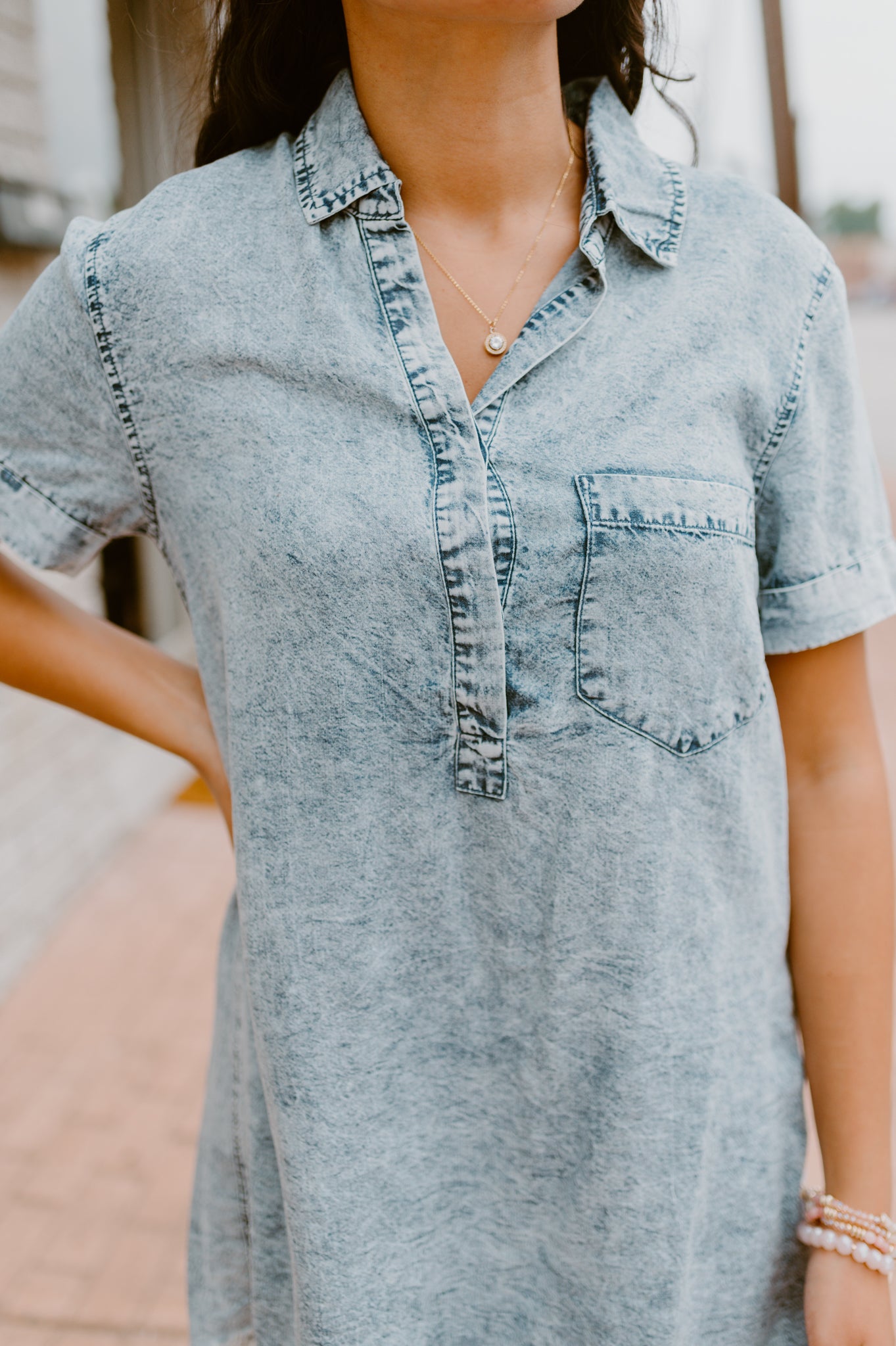 Vintage Wash Shirt Dress