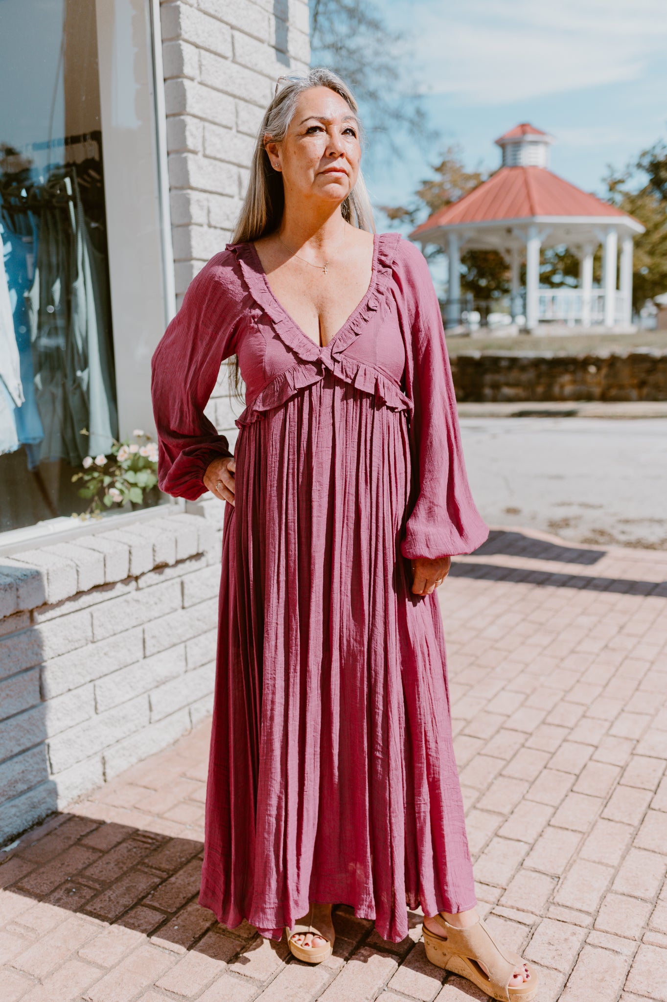 Take Me Out Maxi Dress-Plum