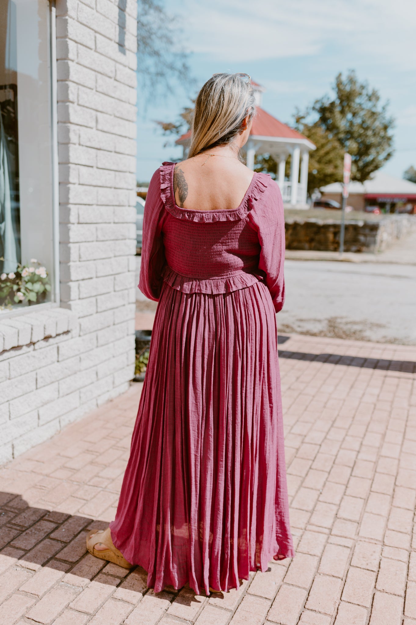 Take Me Out Maxi Dress-Plum
