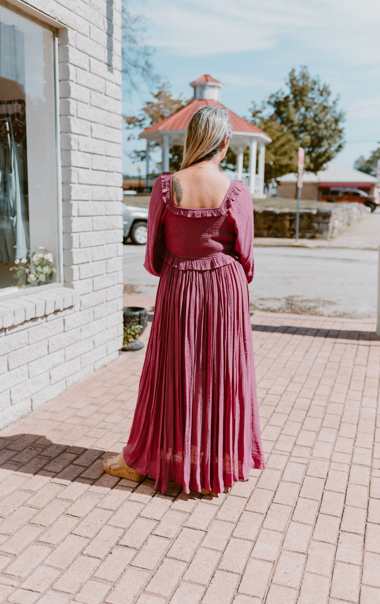Take Me Out Maxi Dress-Plum