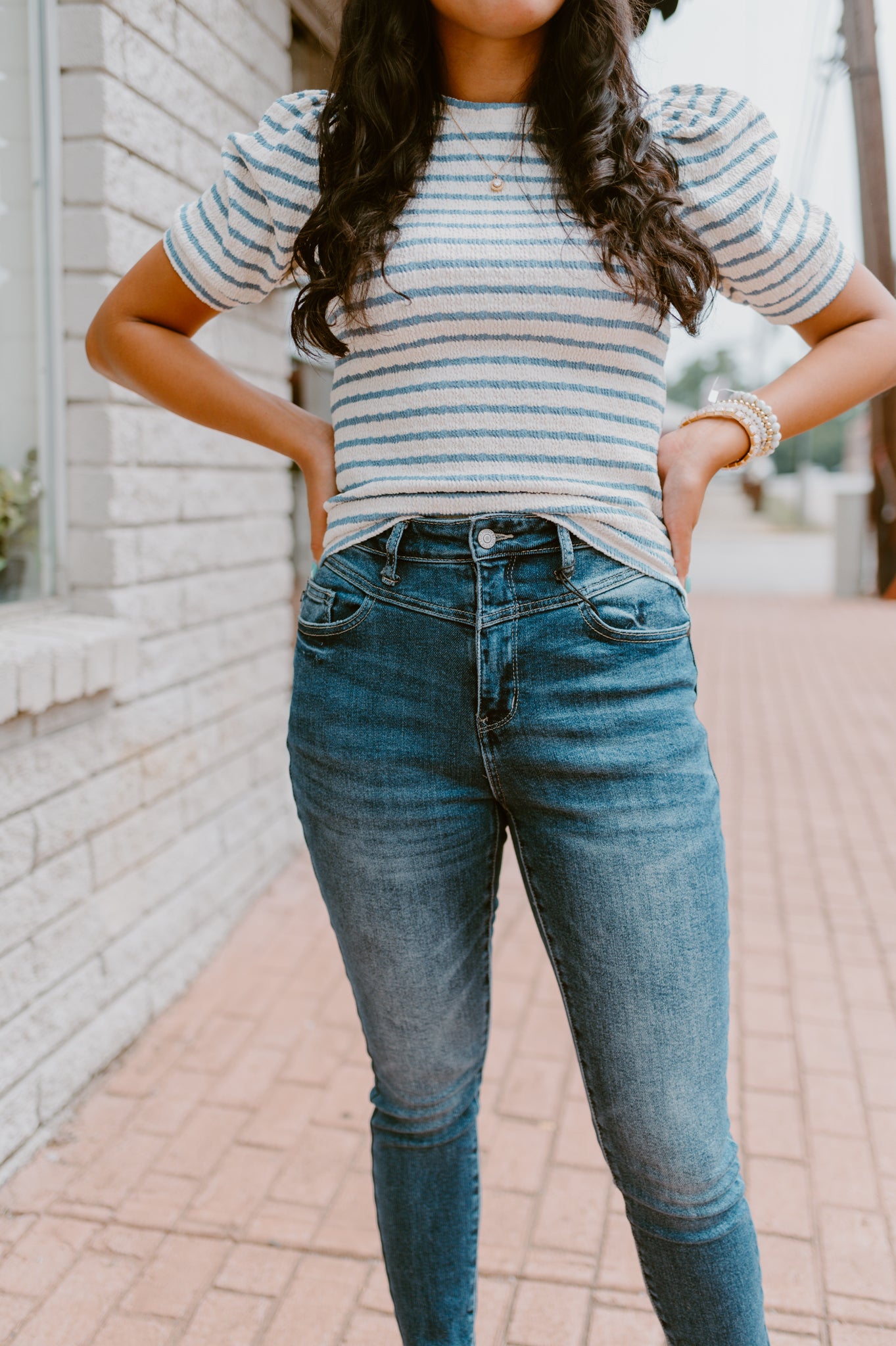 Judy Blue High Rise Front Yoke Skinny Jeans
