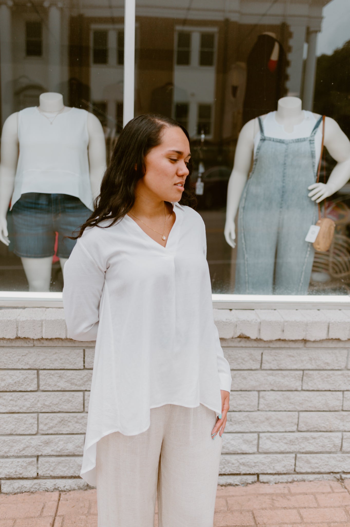 High-Low Tunic Blouse