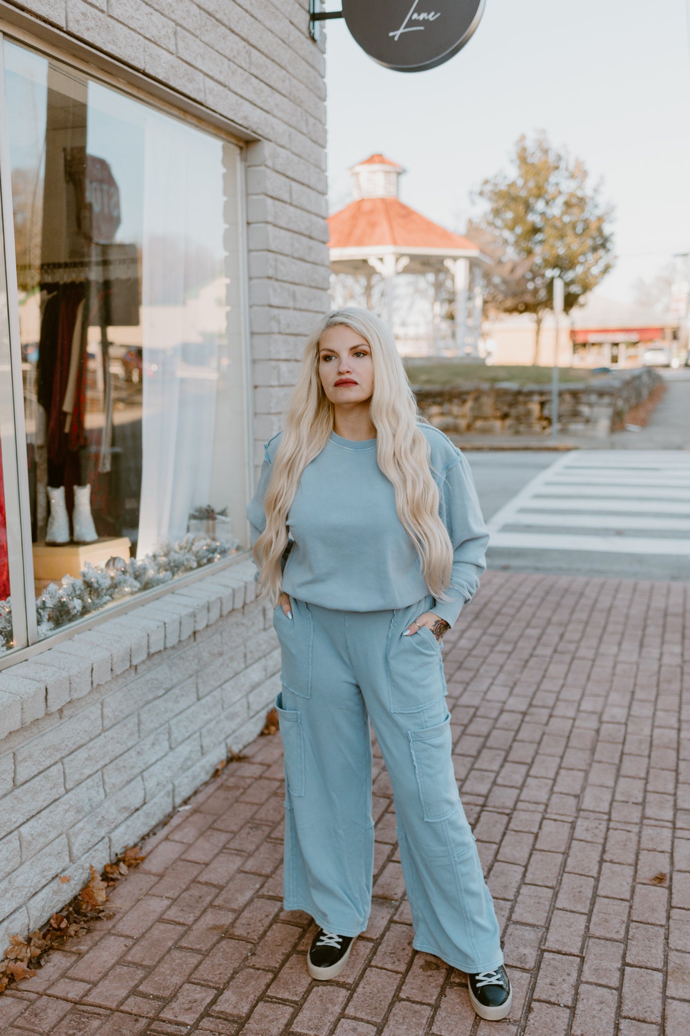 Laid Back Cargo Pants | Sky Blue