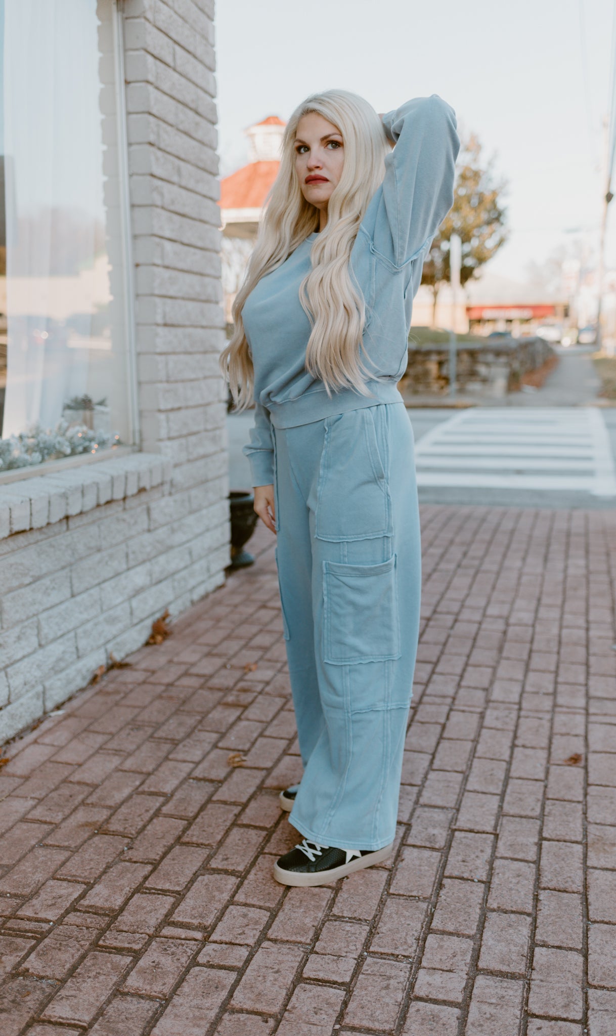 Laid Back Cargo Pants | Sky Blue