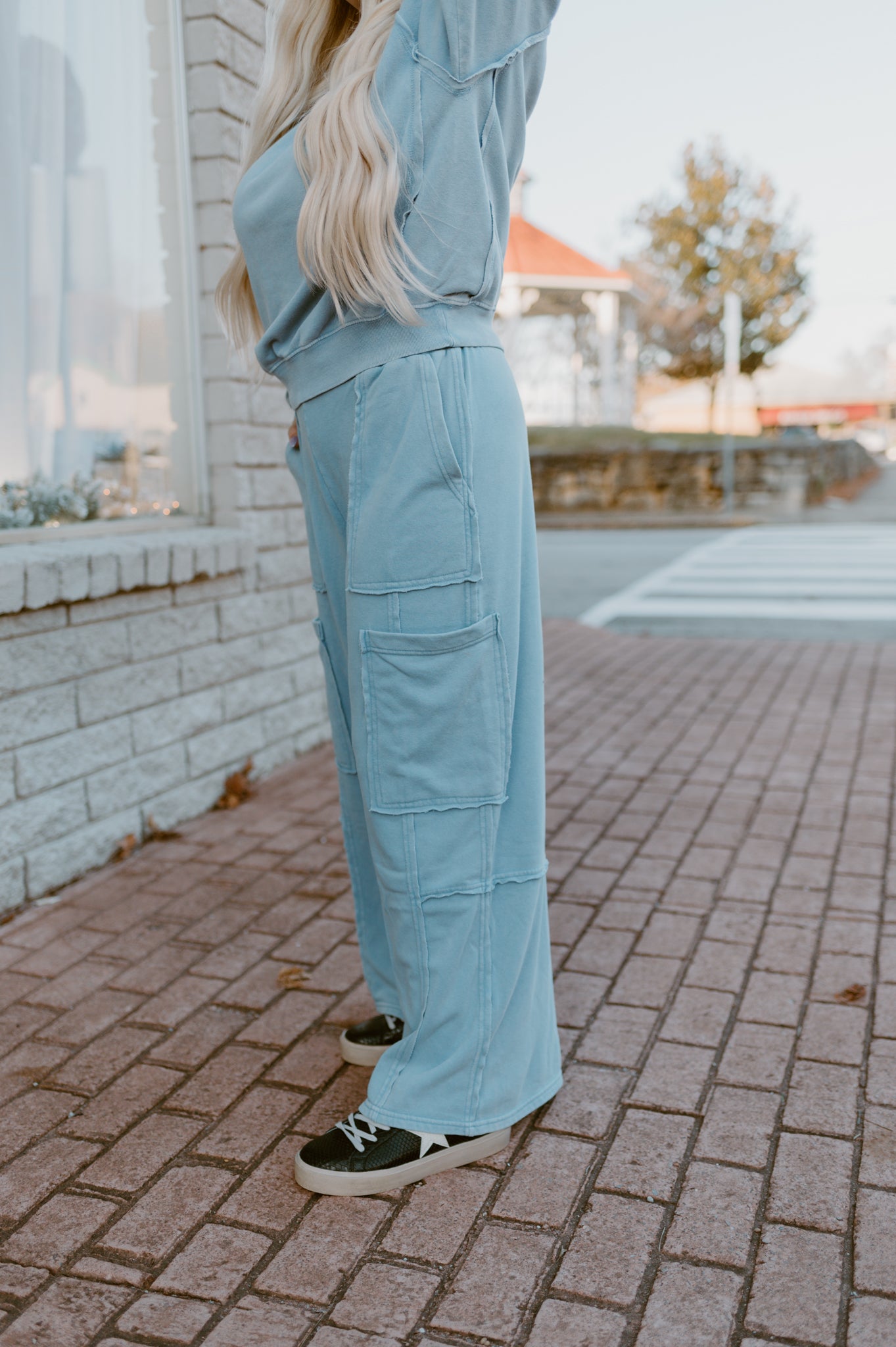 Laid Back Cargo Pants | Sky Blue