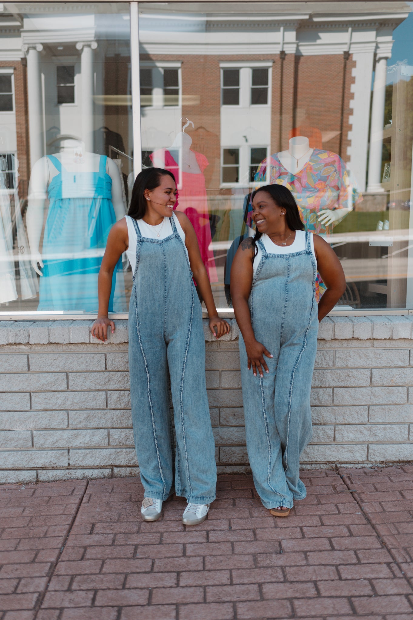 Mineral Wash Wide Denim Overall Jumpsuit