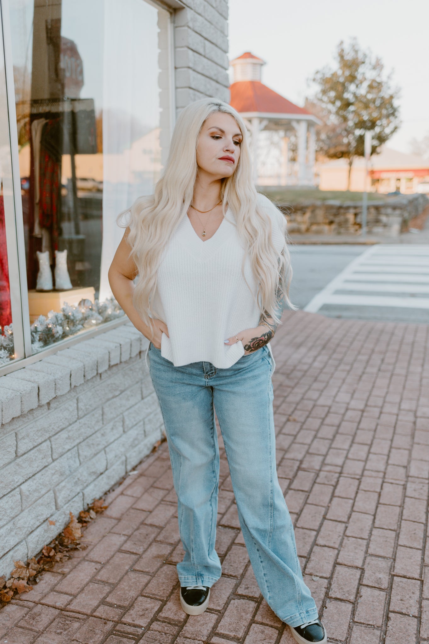 Simply Soft Sweater Vest | White