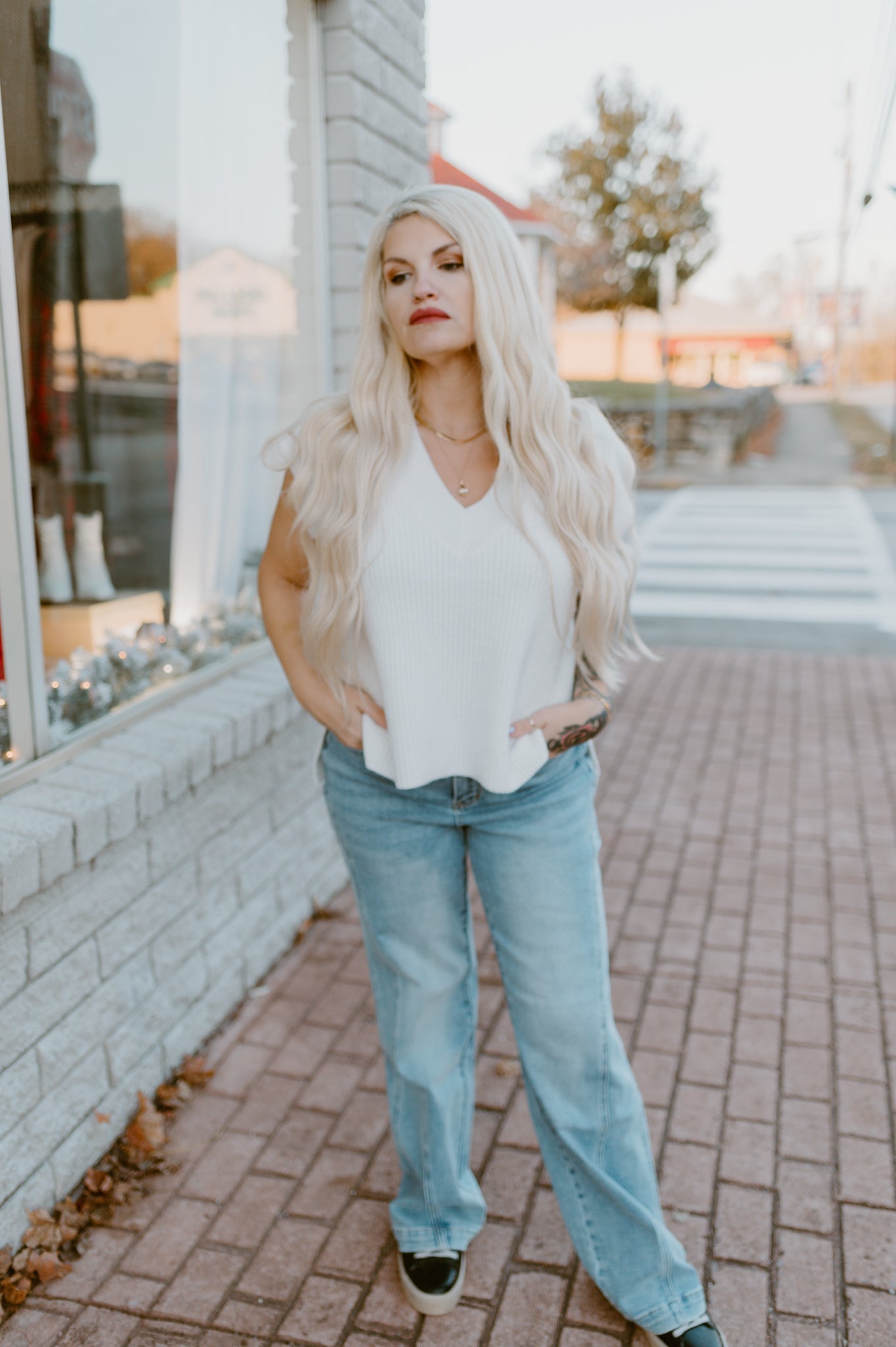 Simply Soft Sweater Vest | White