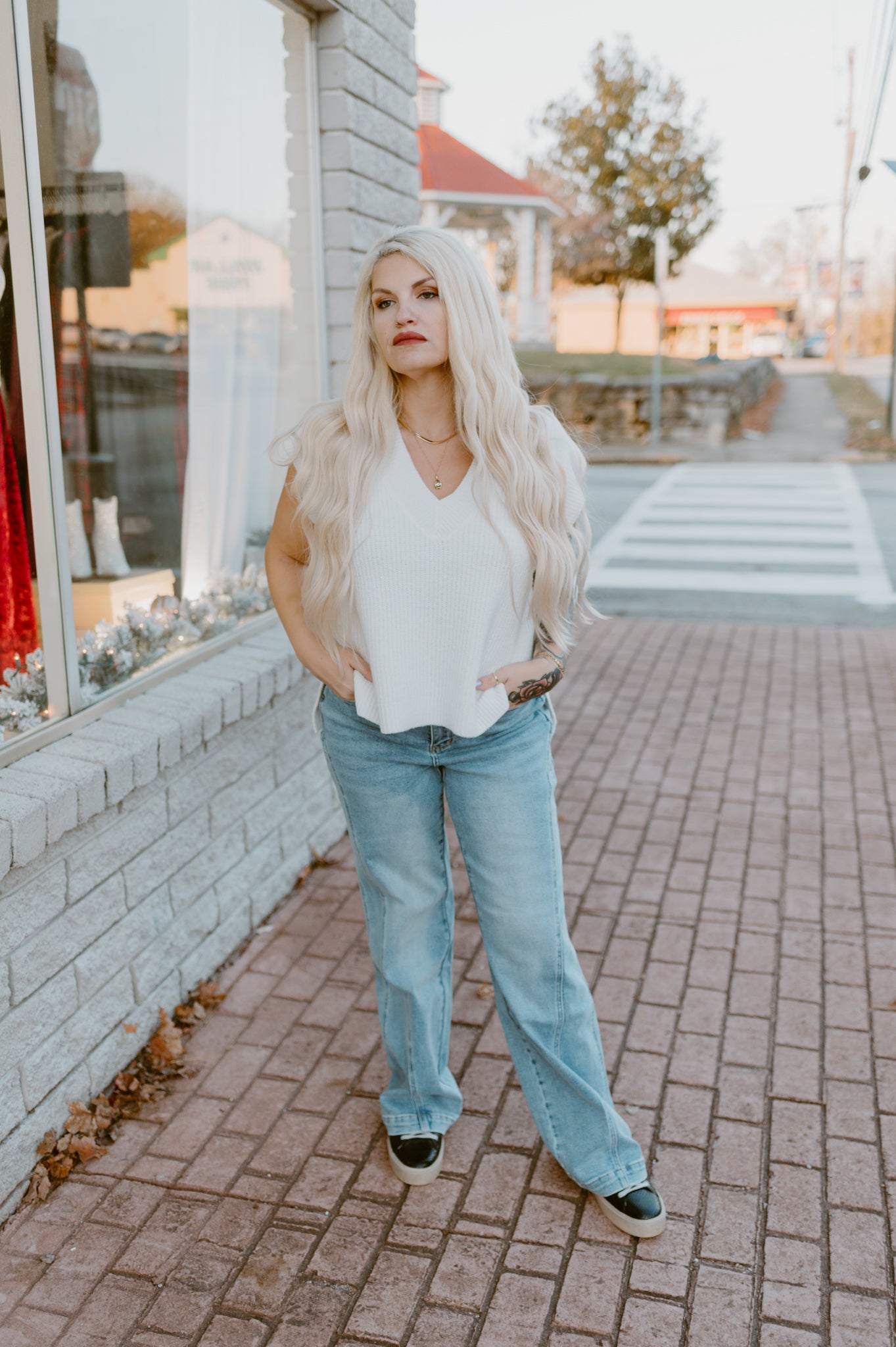 Simply Soft Sweater Vest | White
