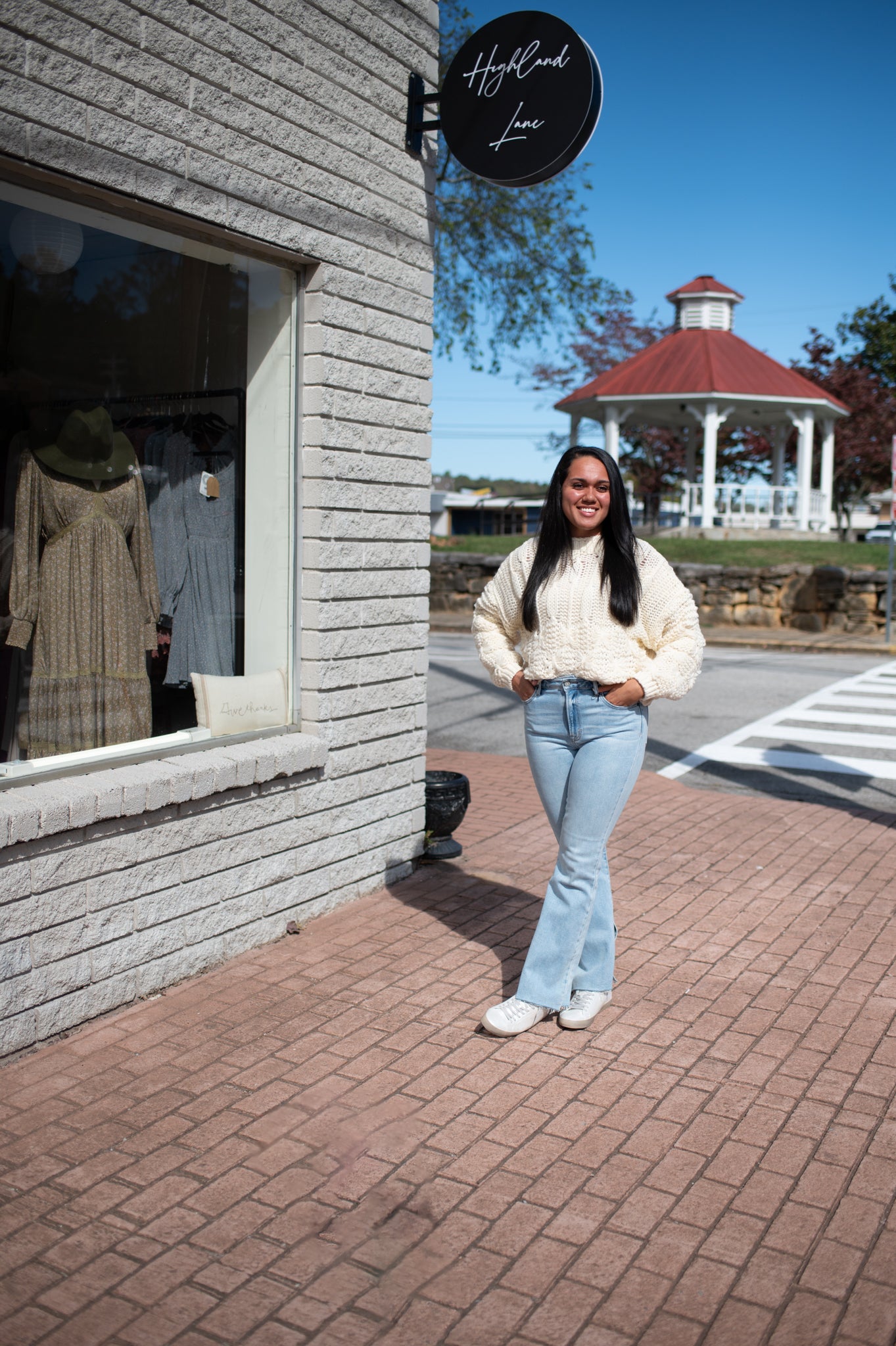 The Frankie Cable Knit Cropped Sweater | Cream