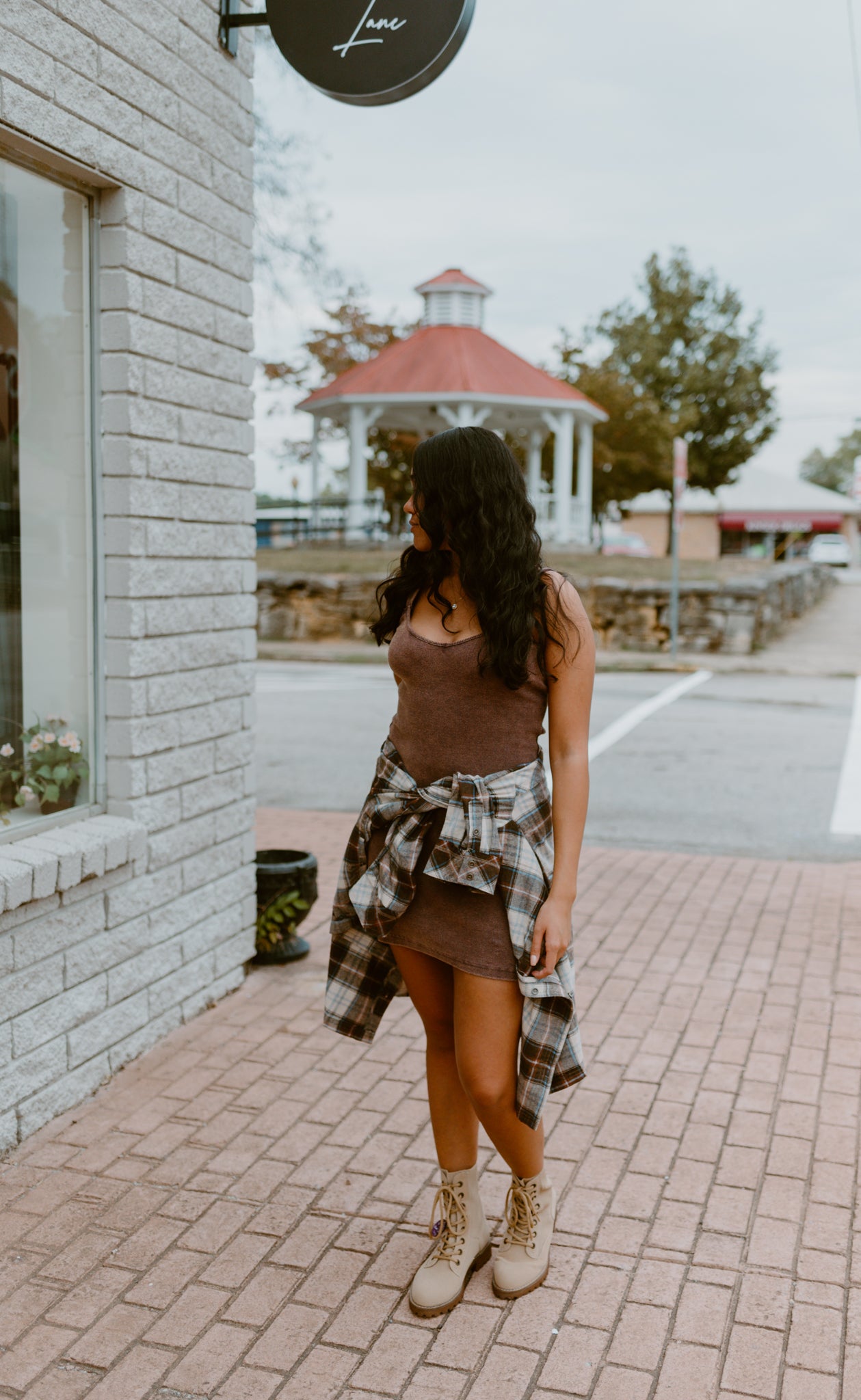 Copper Ribbed Tank Mini Dress