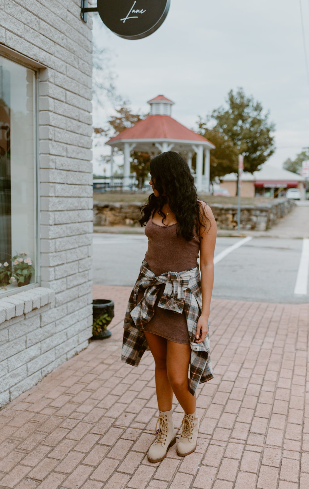 Copper Ribbed Tank Mini Dress