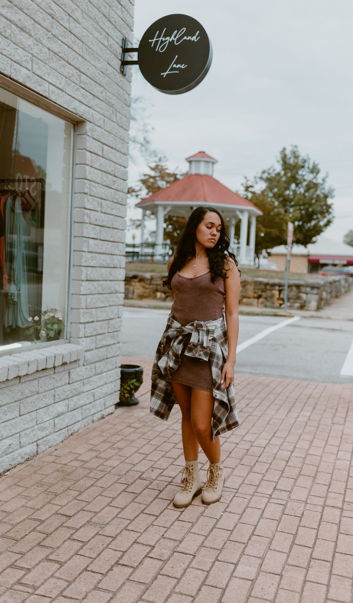 Copper Ribbed Tank Mini Dress