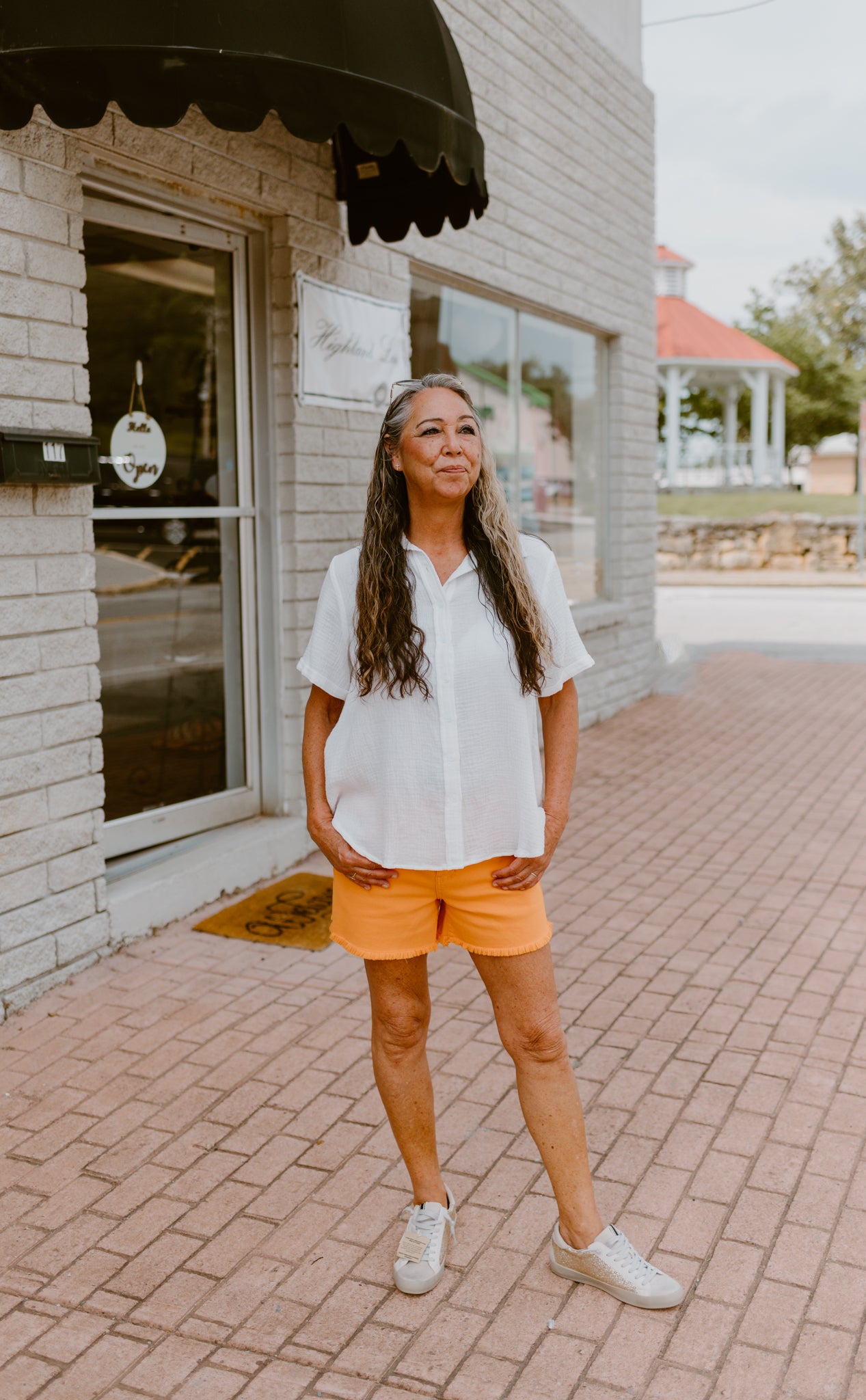 Judy Blue Color Me Happy Orange Shorts