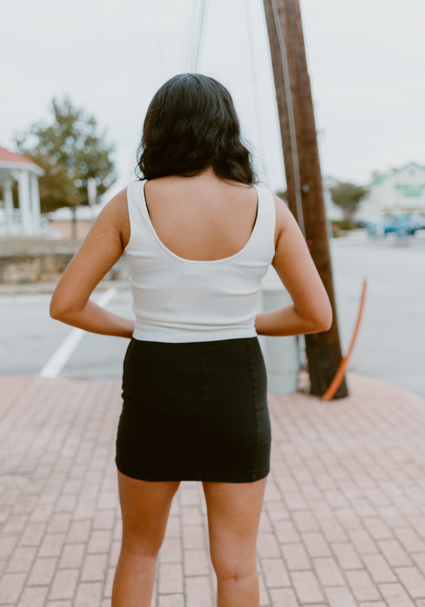 Off White Bodice Knit Tank