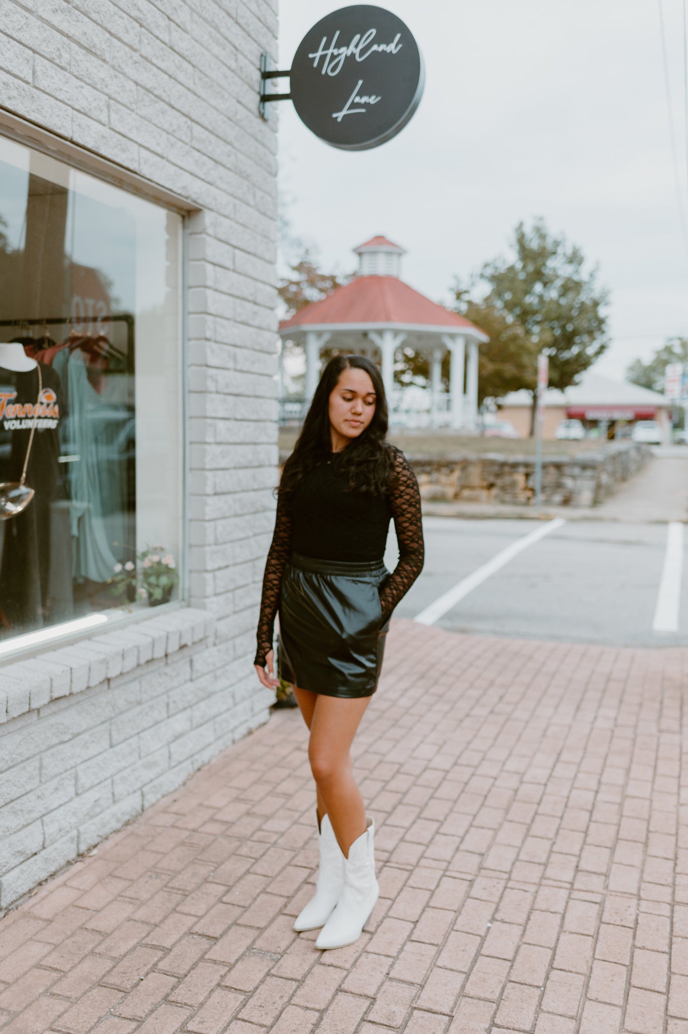 Faux Leather Skirt- Black