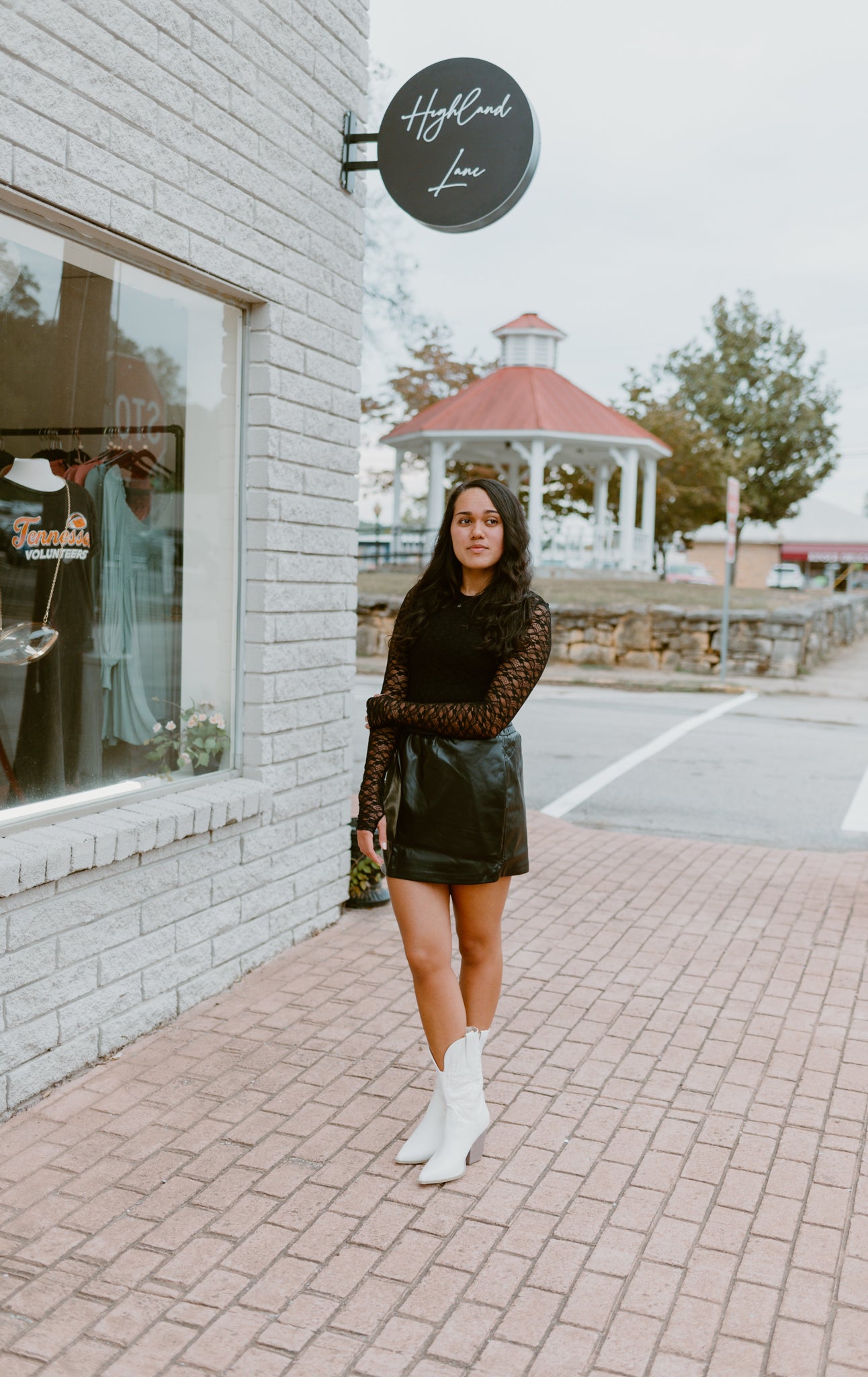Faux Leather Skirt- Black