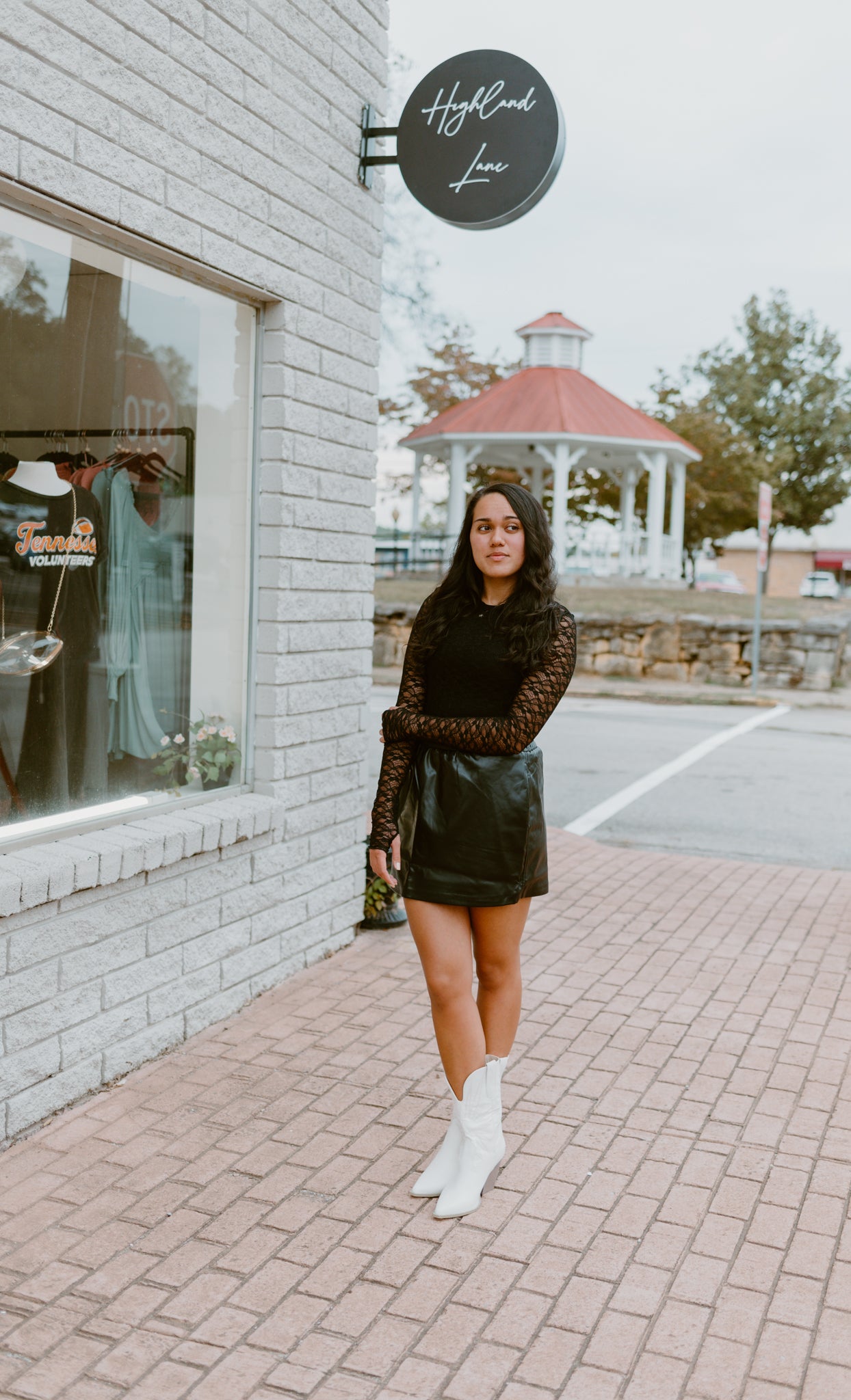 Faux Leather Skirt- Black