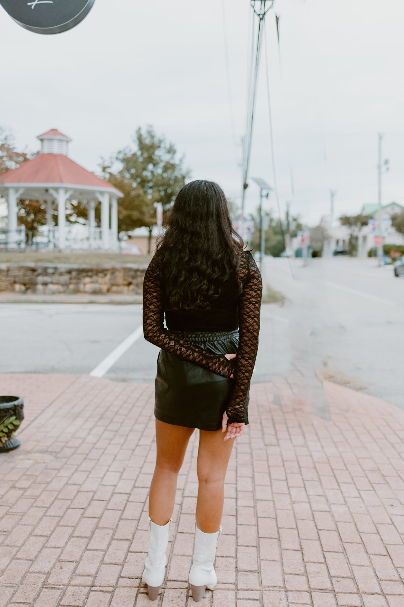 Faux Leather Skirt- Black