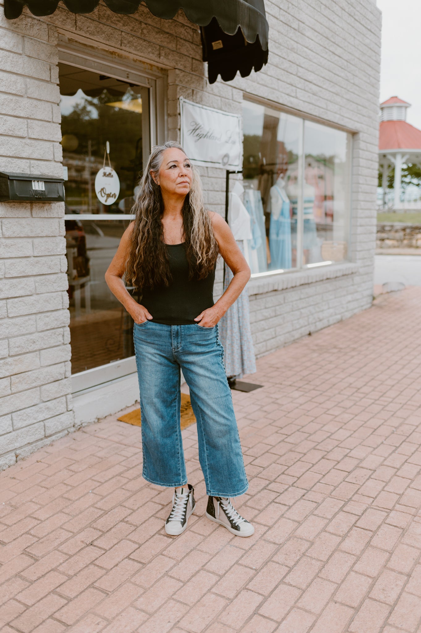 Judy Blue Braided Side Crop Jeans