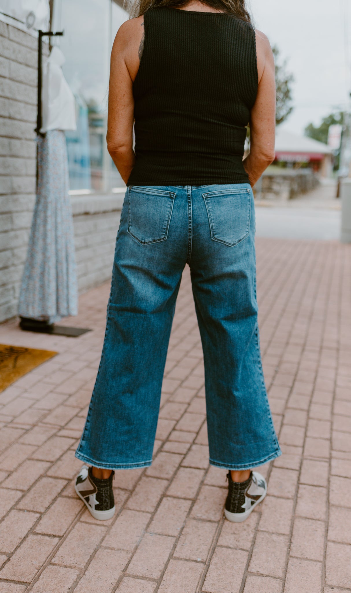 Judy Blue Braided Side Crop Jeans