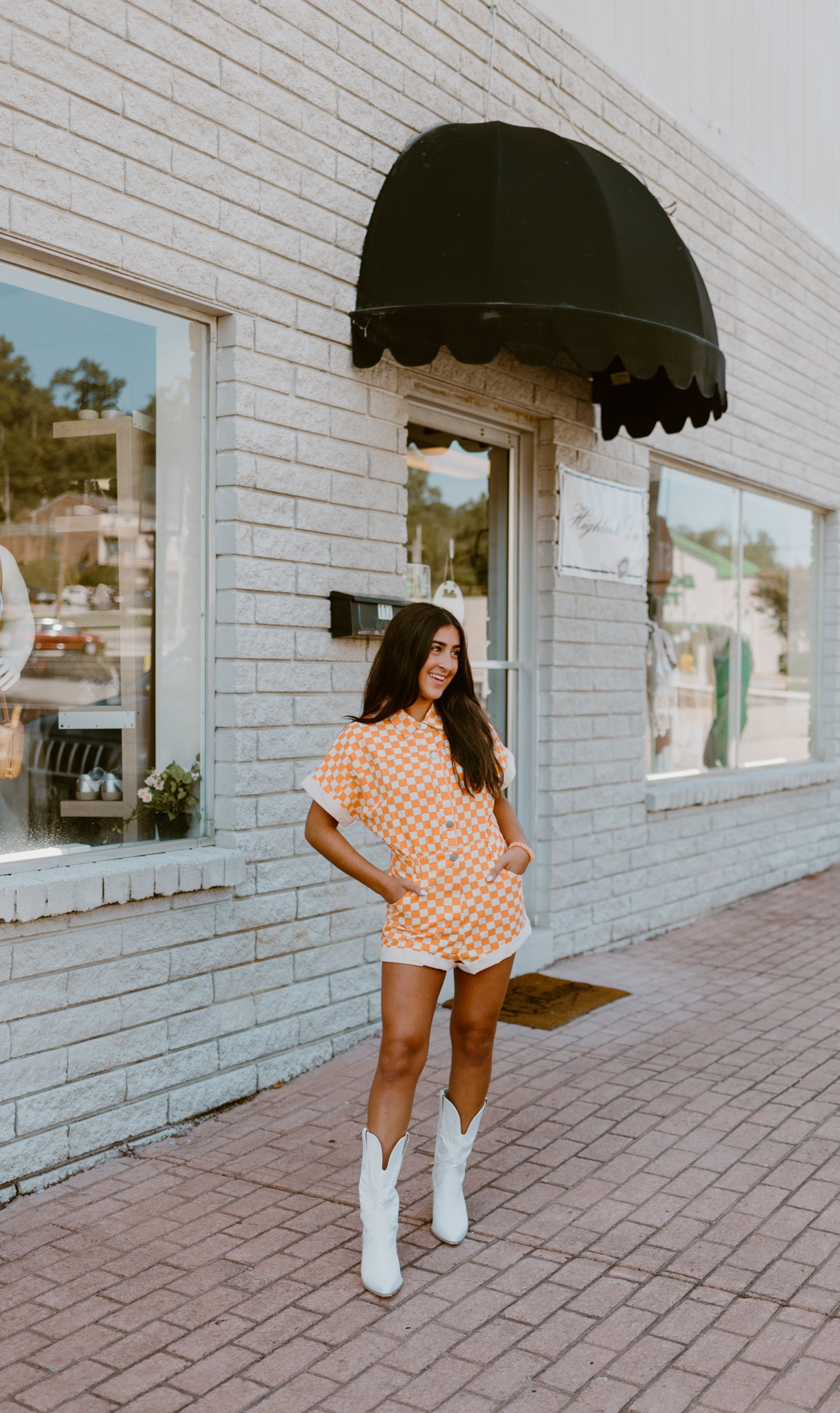 Checkmate Denim Romper
