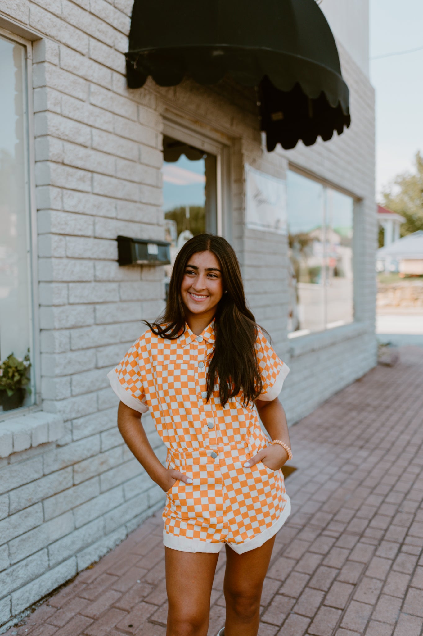 Checkmate Denim Romper