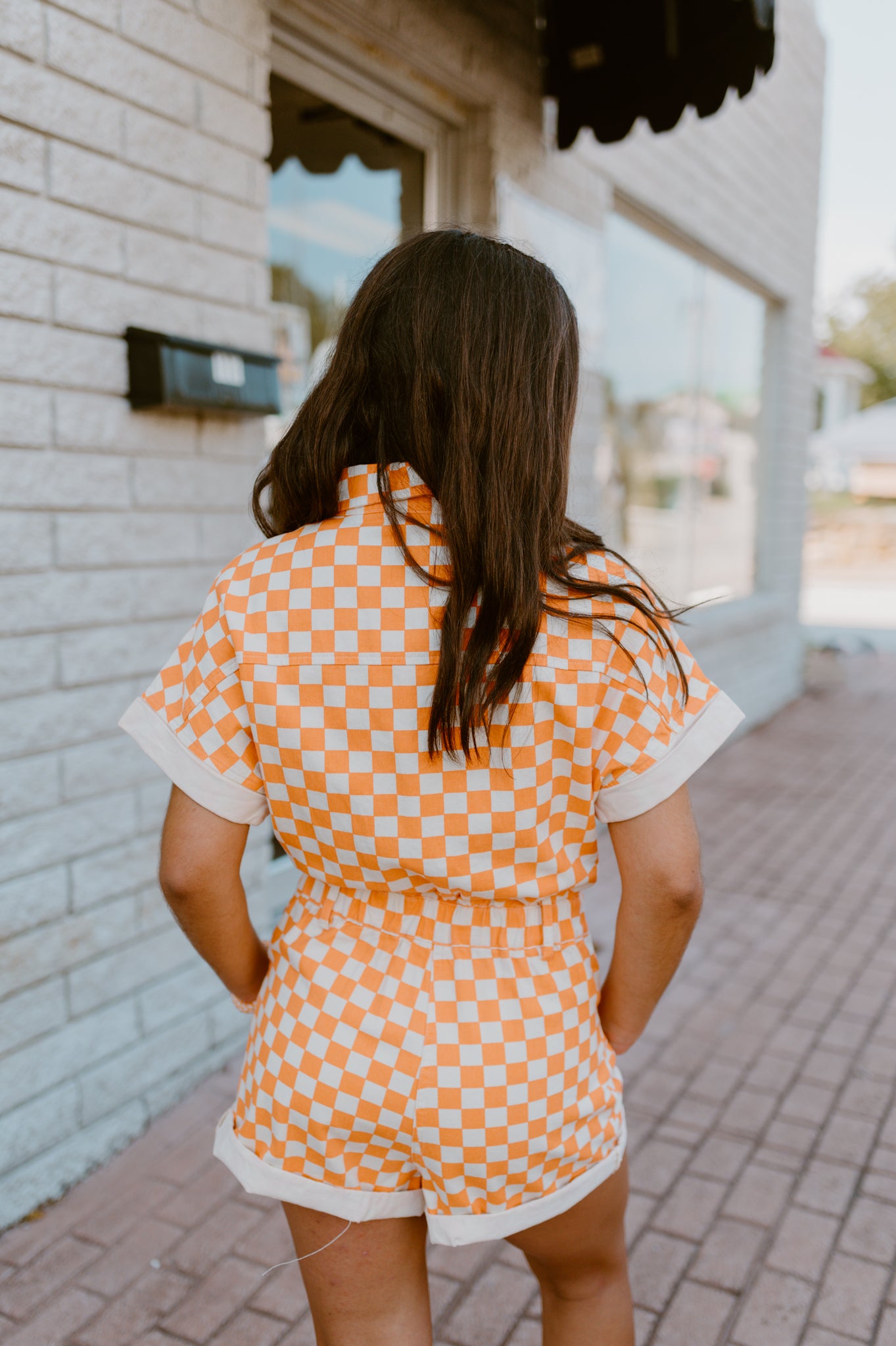 Checkmate Denim Romper
