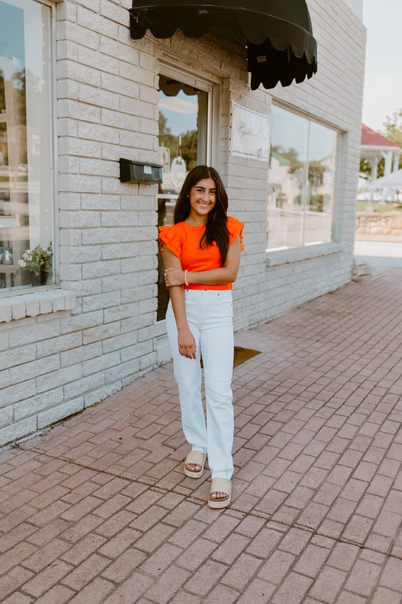 Gameday Highlights Flutter Sleeve Top