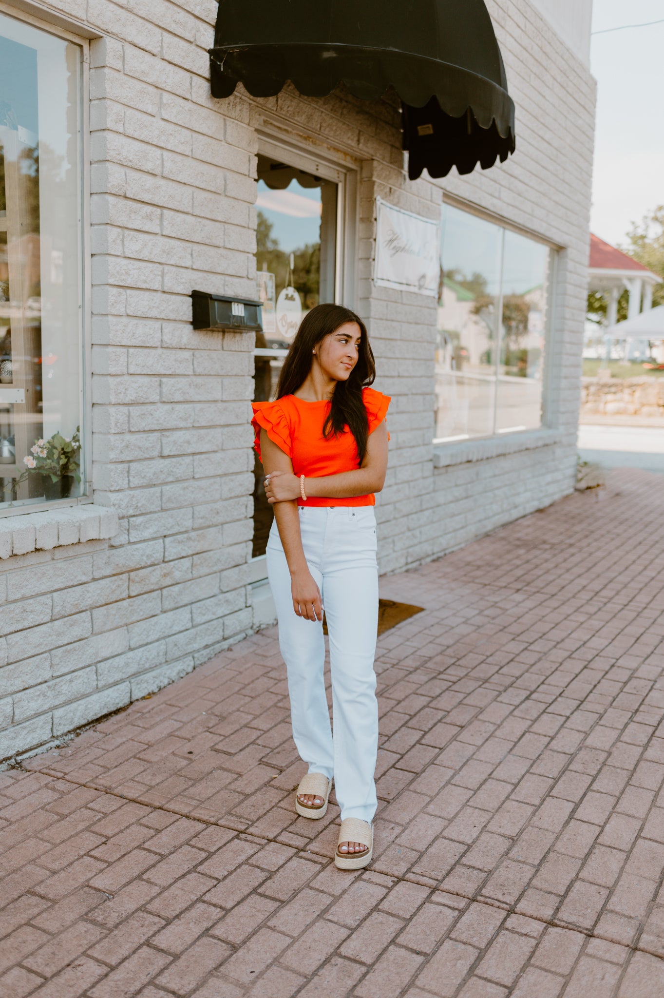 Gameday Highlights Flutter Sleeve Top