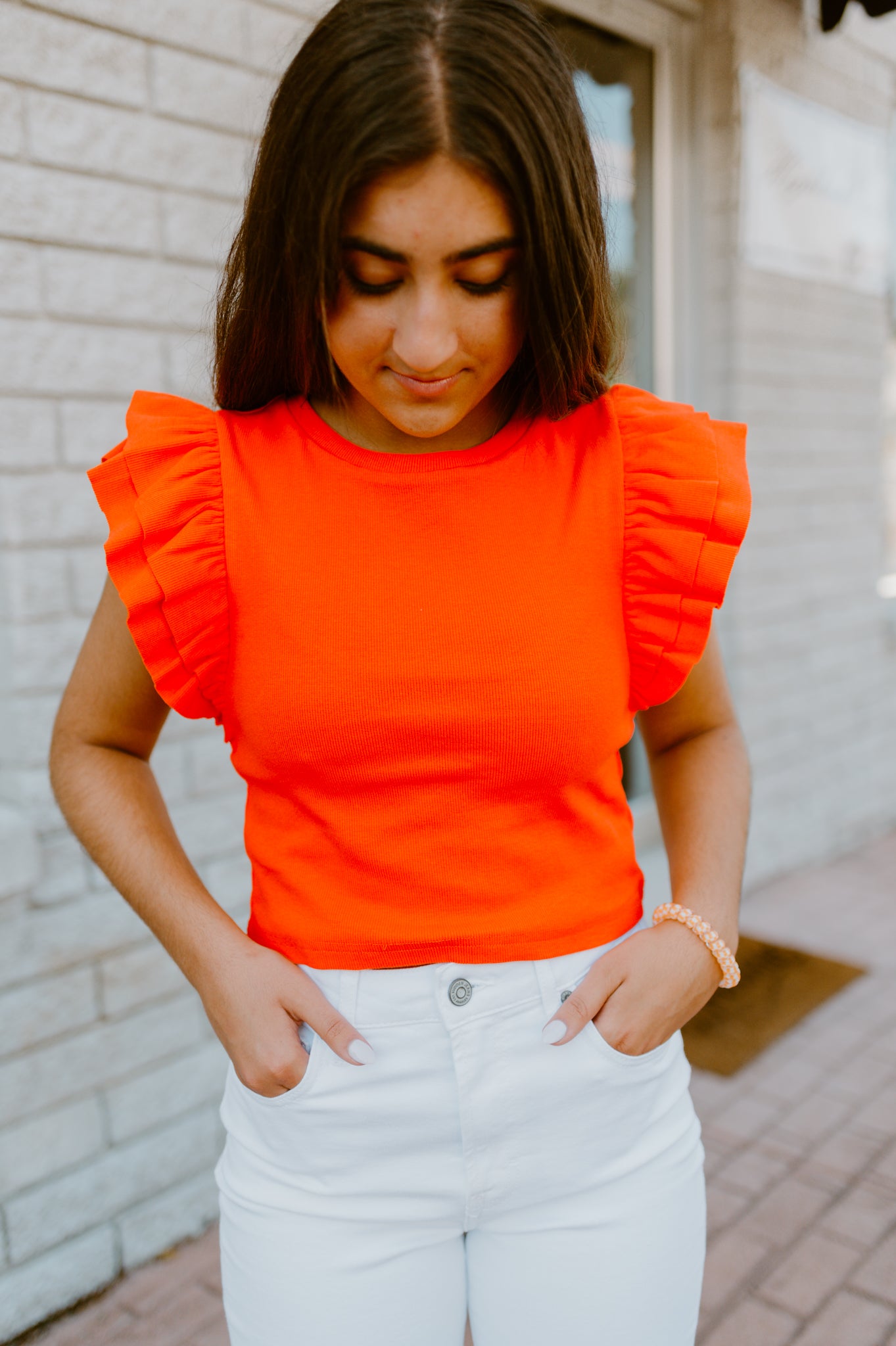 Gameday Highlights Flutter Sleeve Top