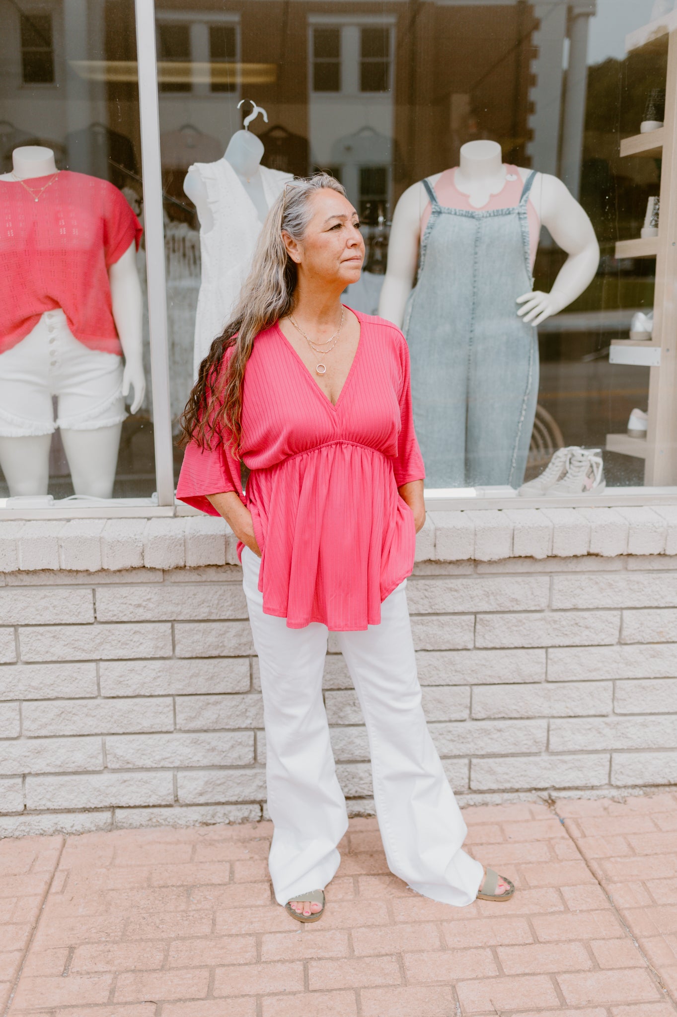 Draped Peplum Top