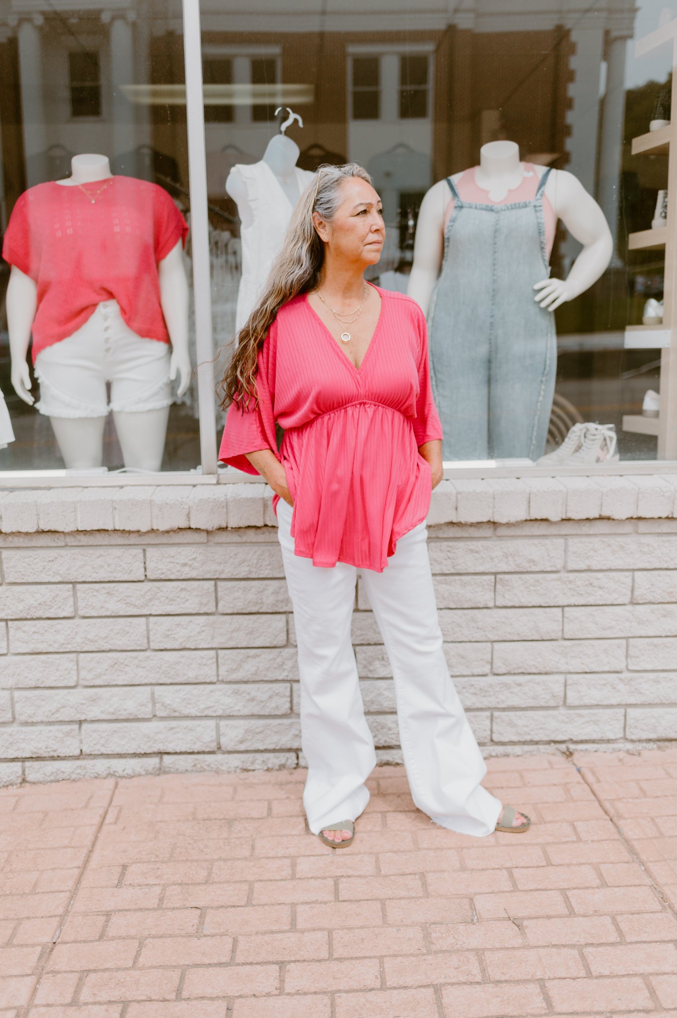 Draped Peplum Top
