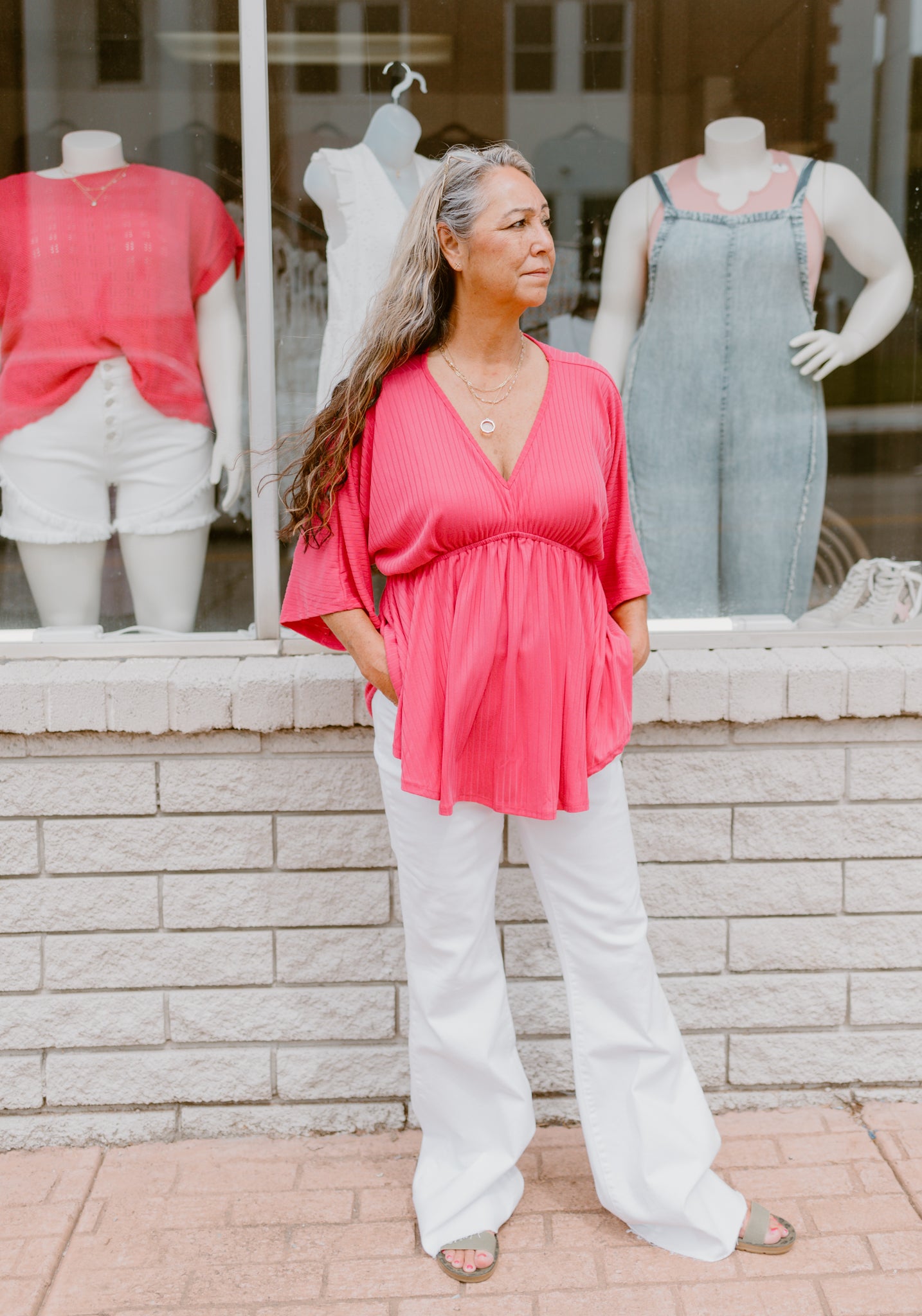 Draped Peplum Top