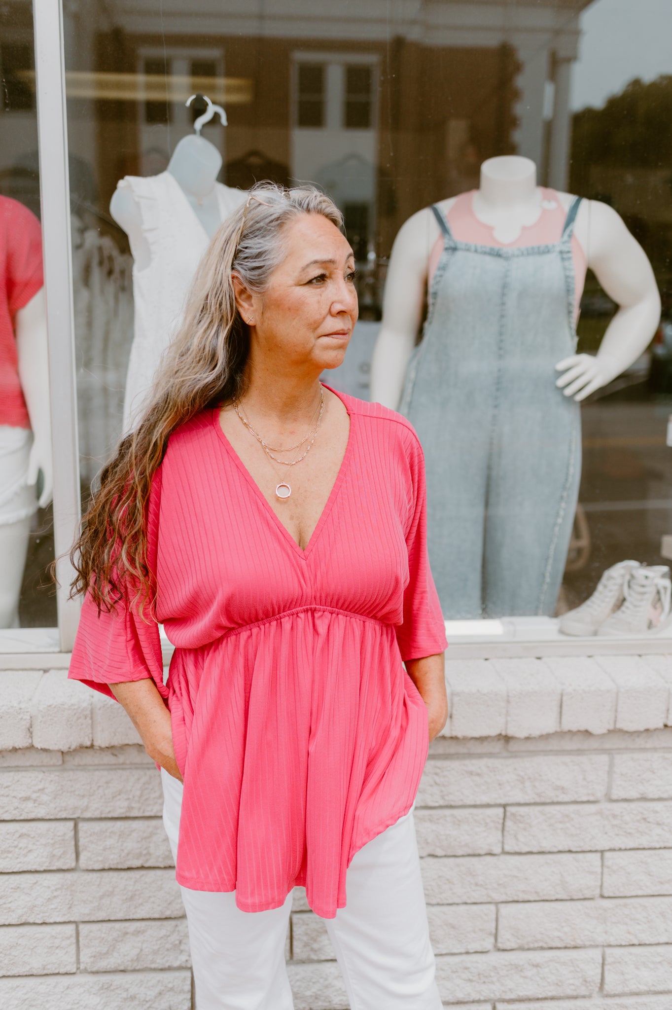 Draped Peplum Top