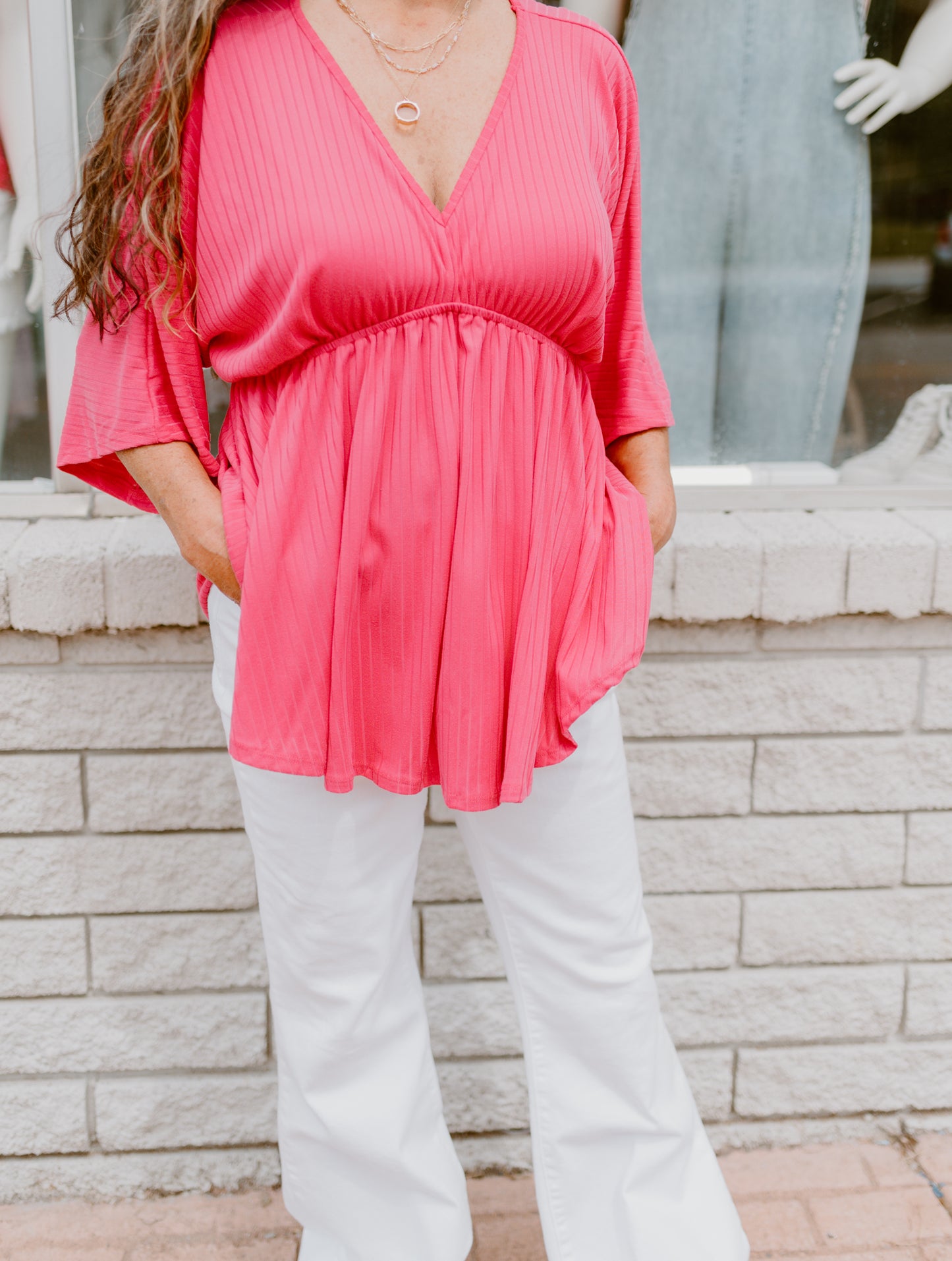 Draped Peplum Top