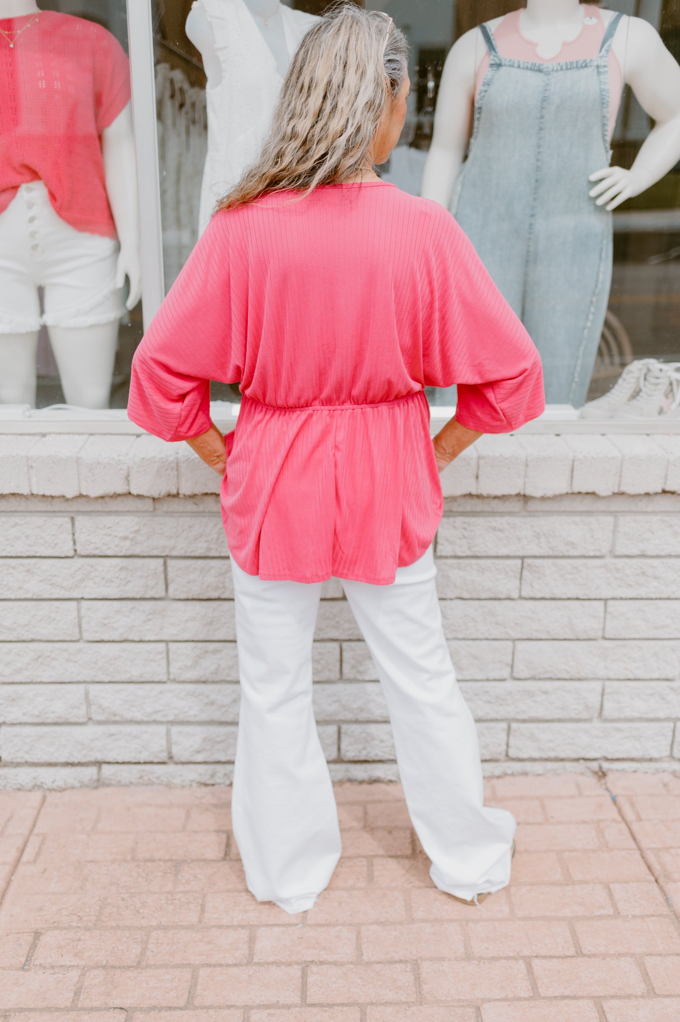 Draped Peplum Top