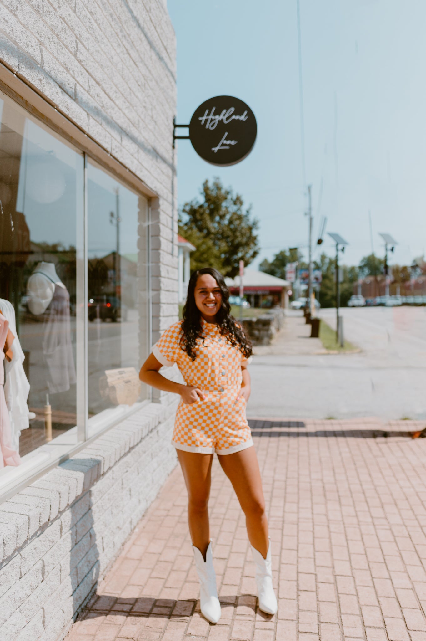 Checkmate Denim Romper