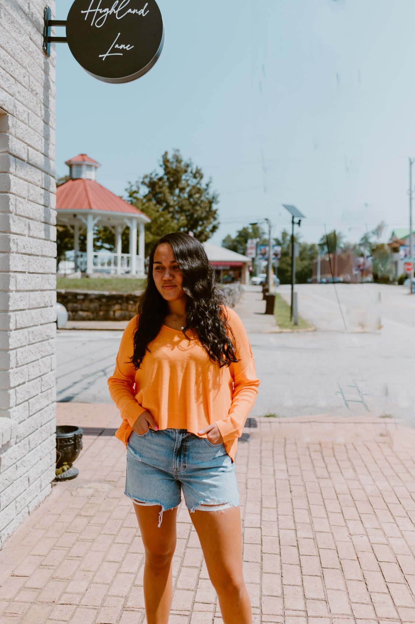 Never Defeated Orange Lightweight Sweater