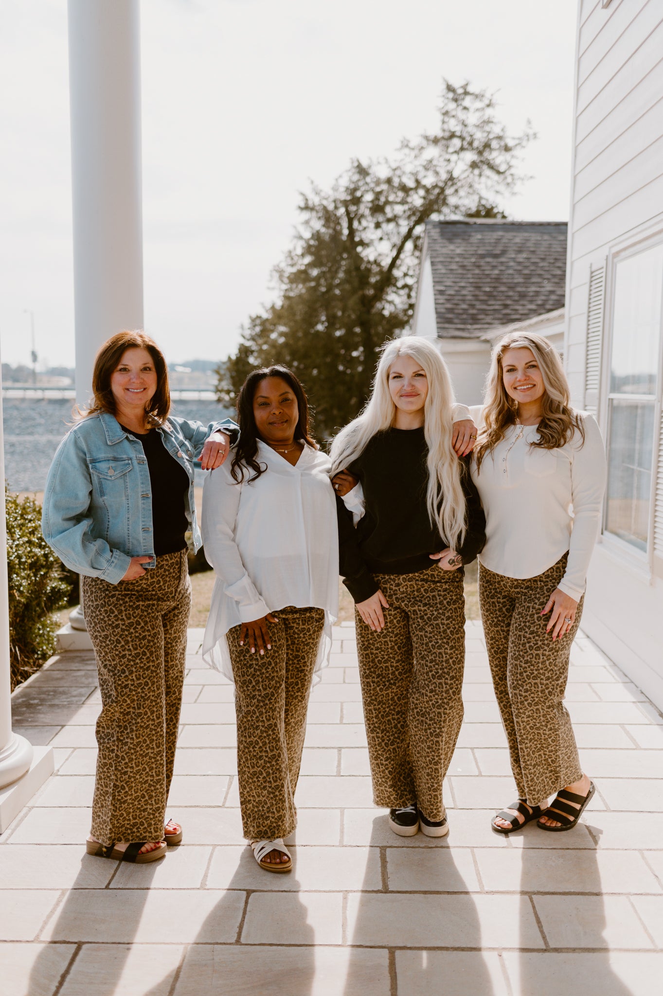 Leopard Printed Marine Straight Pants