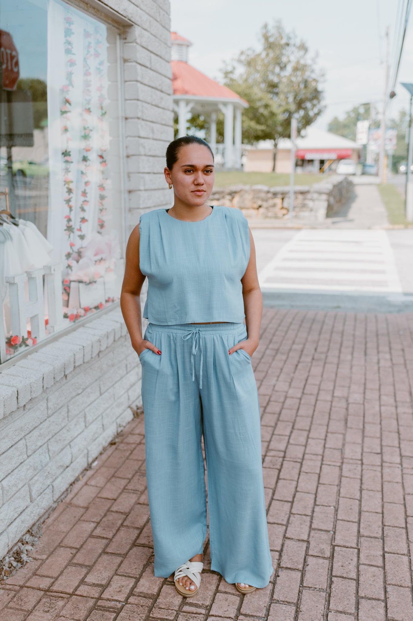 Beach Walk Chambray Set