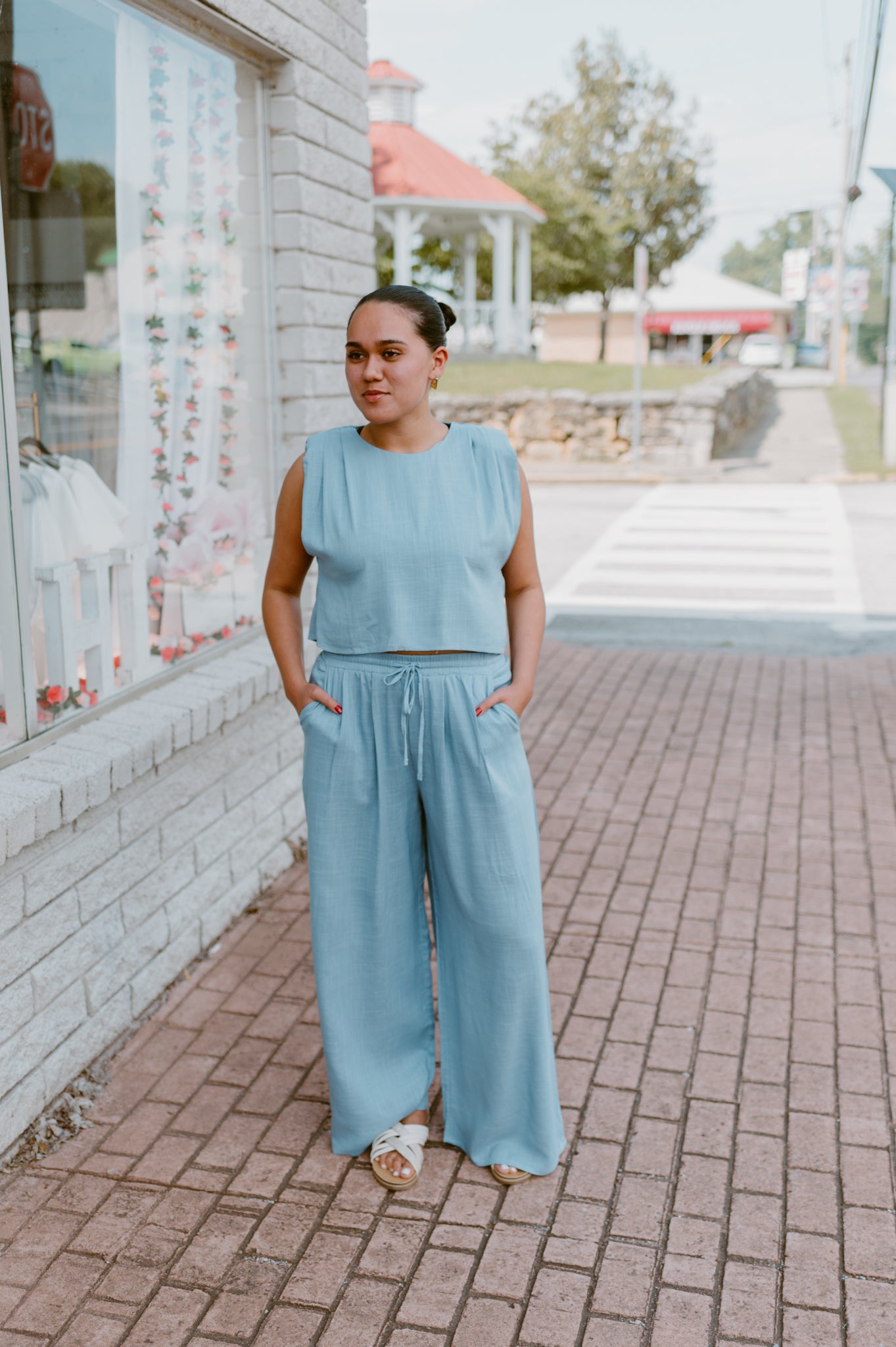 Beach Walk Chambray Set