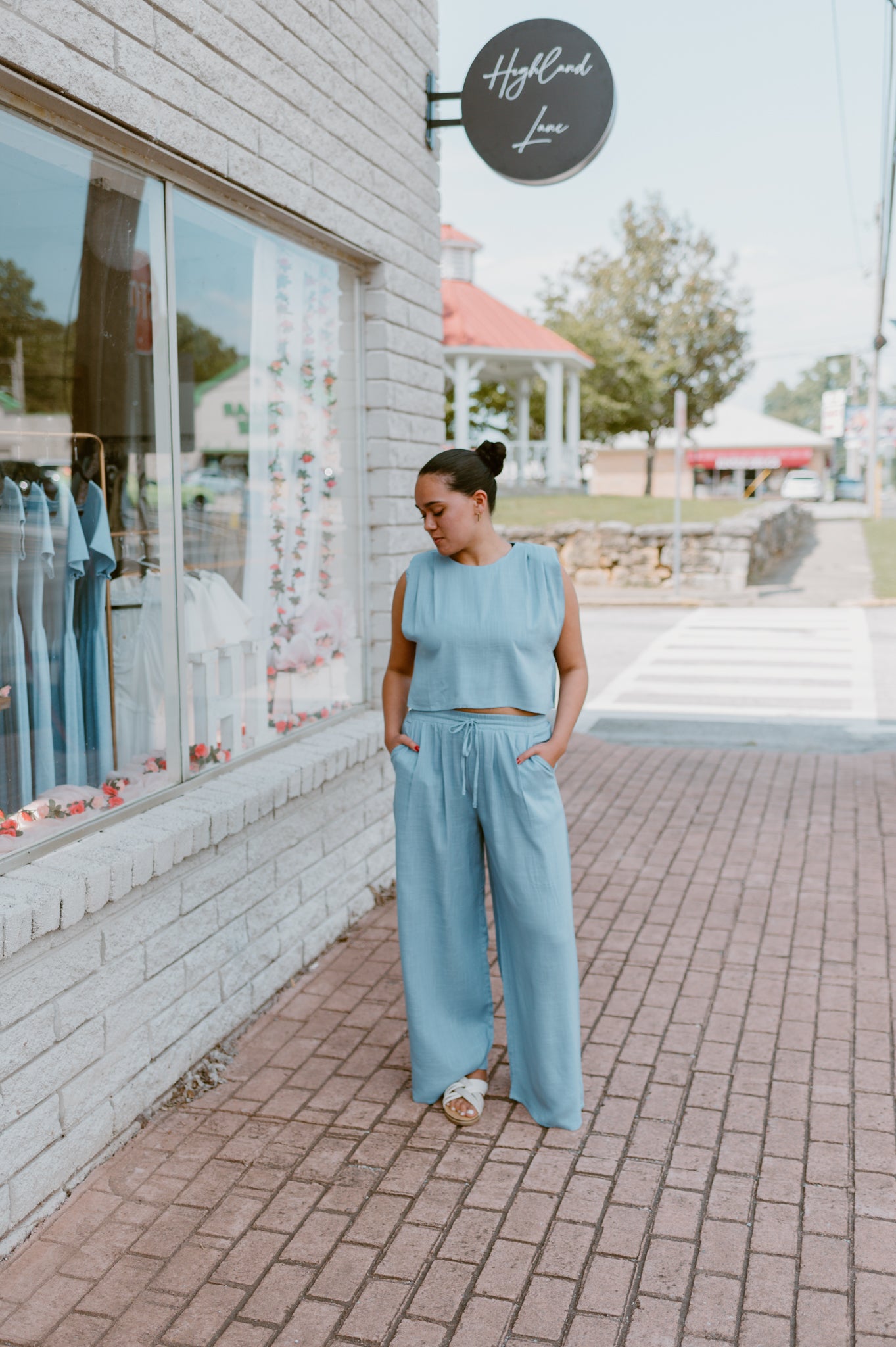 Beach Walk Chambray Set