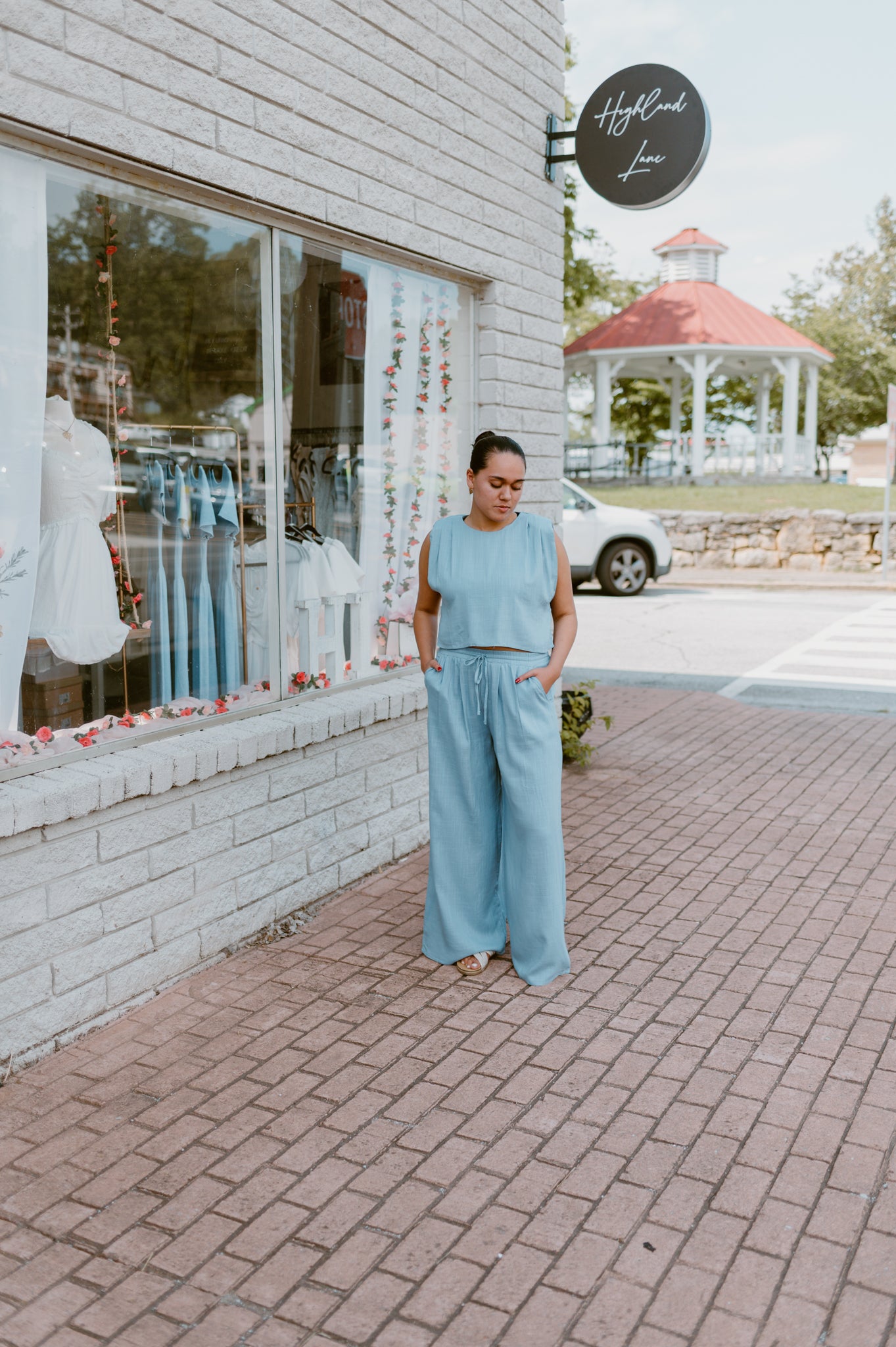 Beach Walk Chambray Set