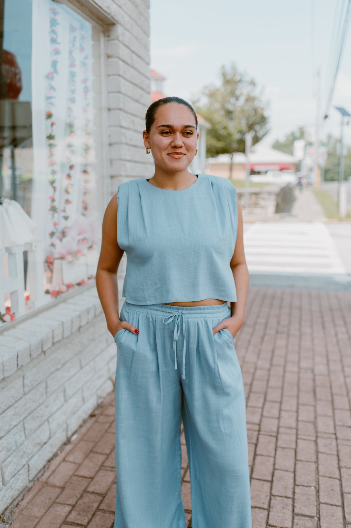 Beach Walk Chambray Set