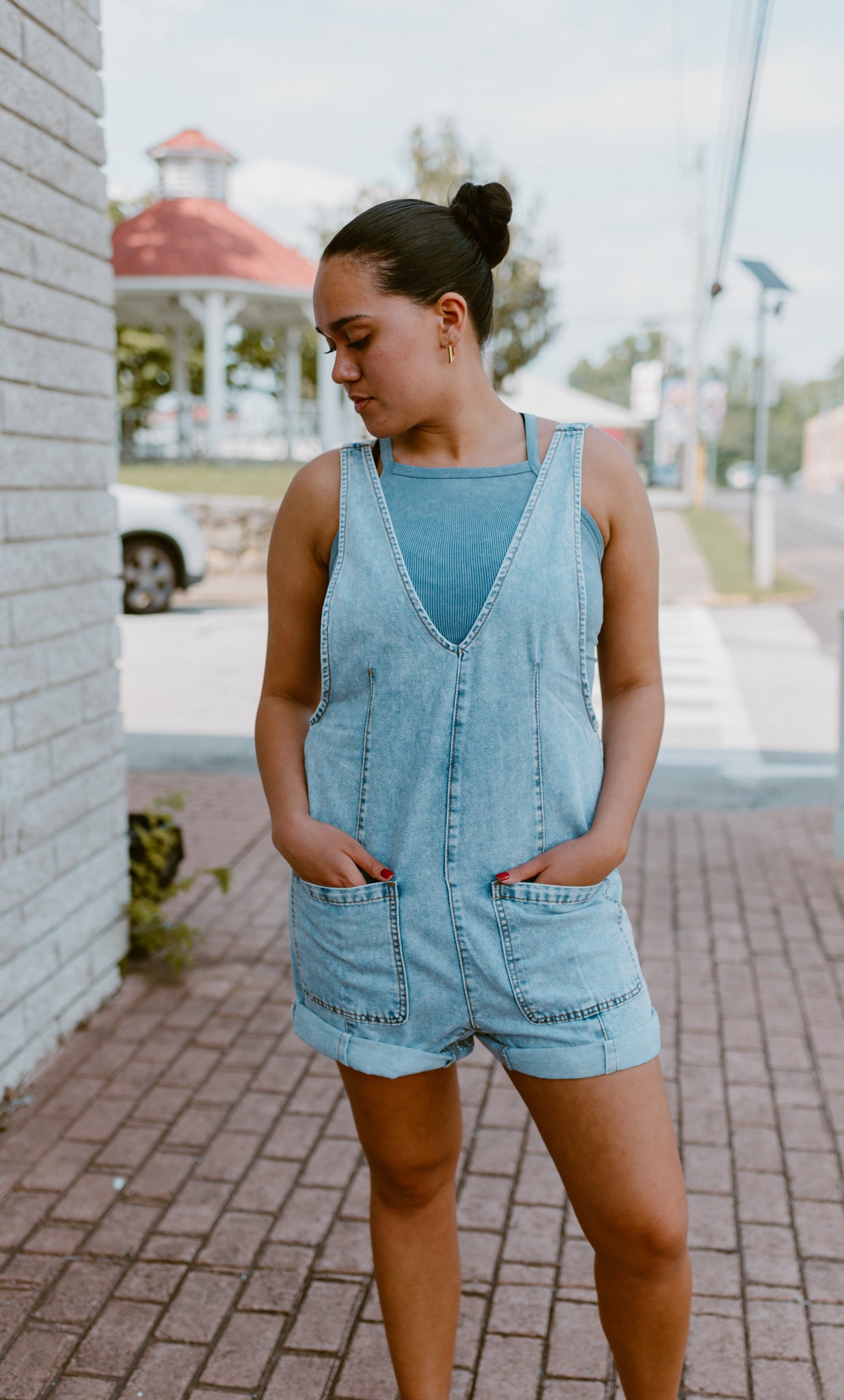 Cabana Denim Romper