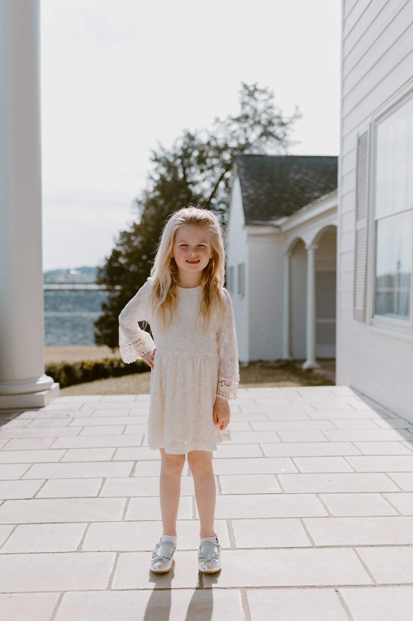 Ivory Lace Mommy & Me Dress - Child: 6-7T